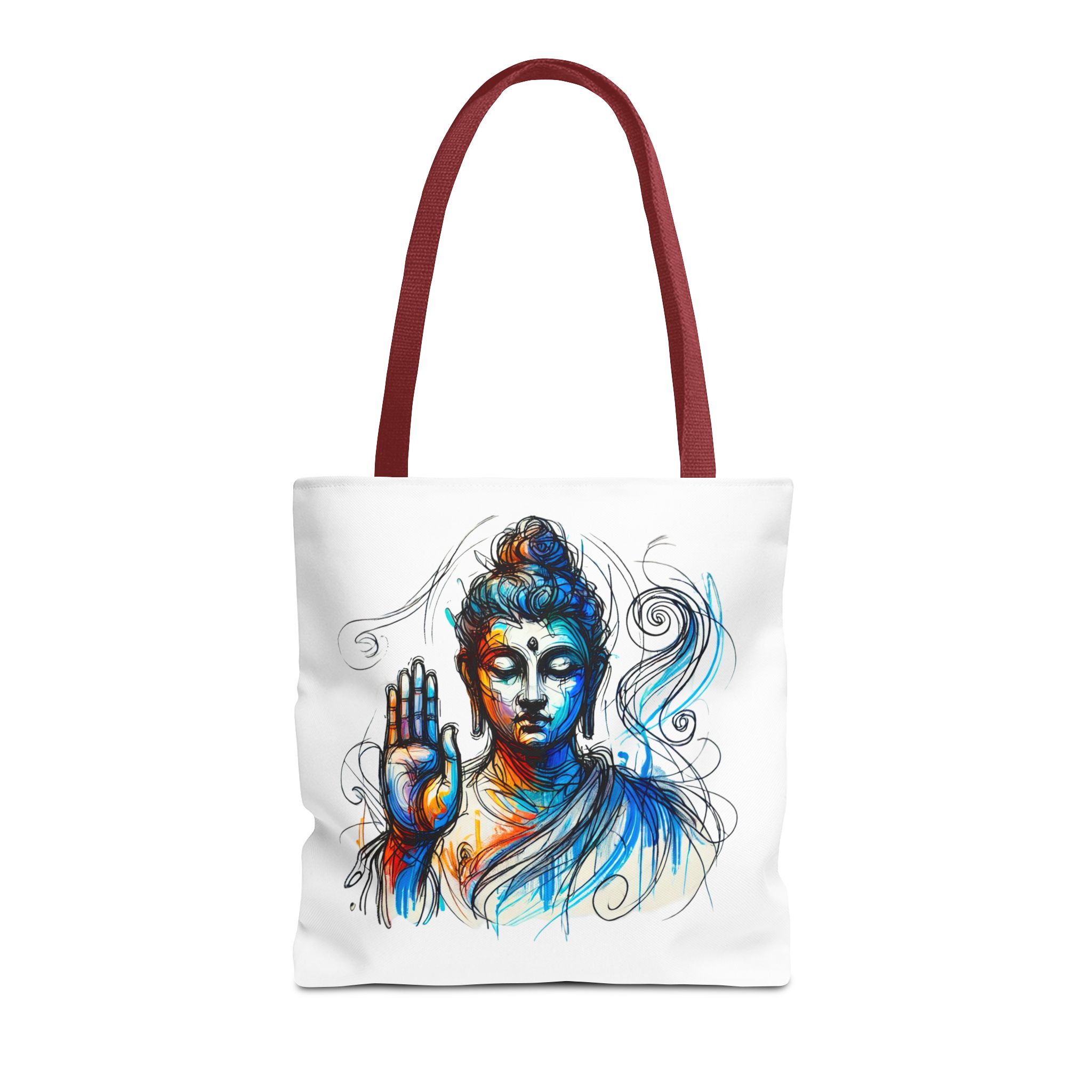 Canvas tote bag yoga bag vintage buddha shoulder bag Meditation handbag buddhism mindfulness - Image 9