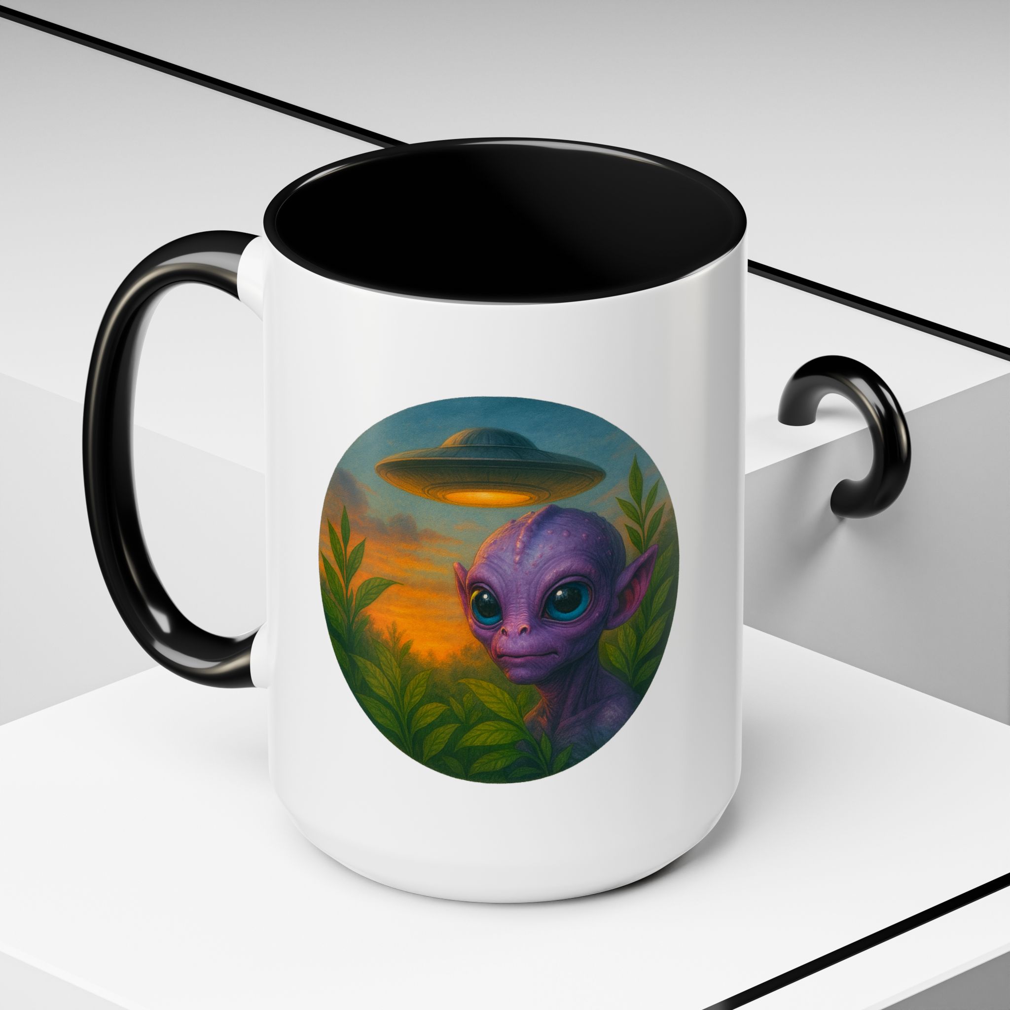 Alien mug and cup extraterrestrial whale fantasy funny vintage graphic oversized womens design - Image 24
