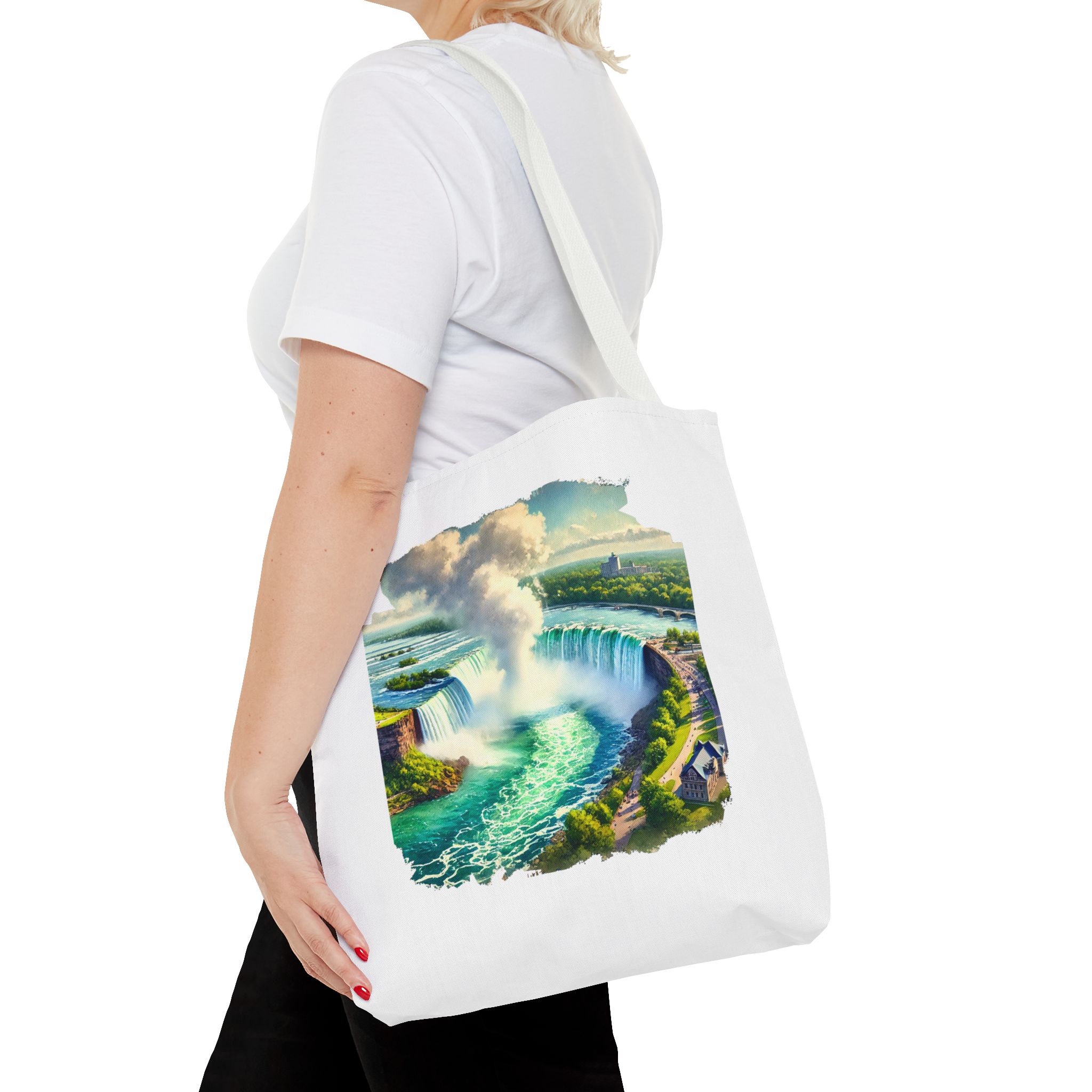 Canvas Tote bag Landscape niagara Bag vintage clothing gift nature purse unique Handbag – Image 16