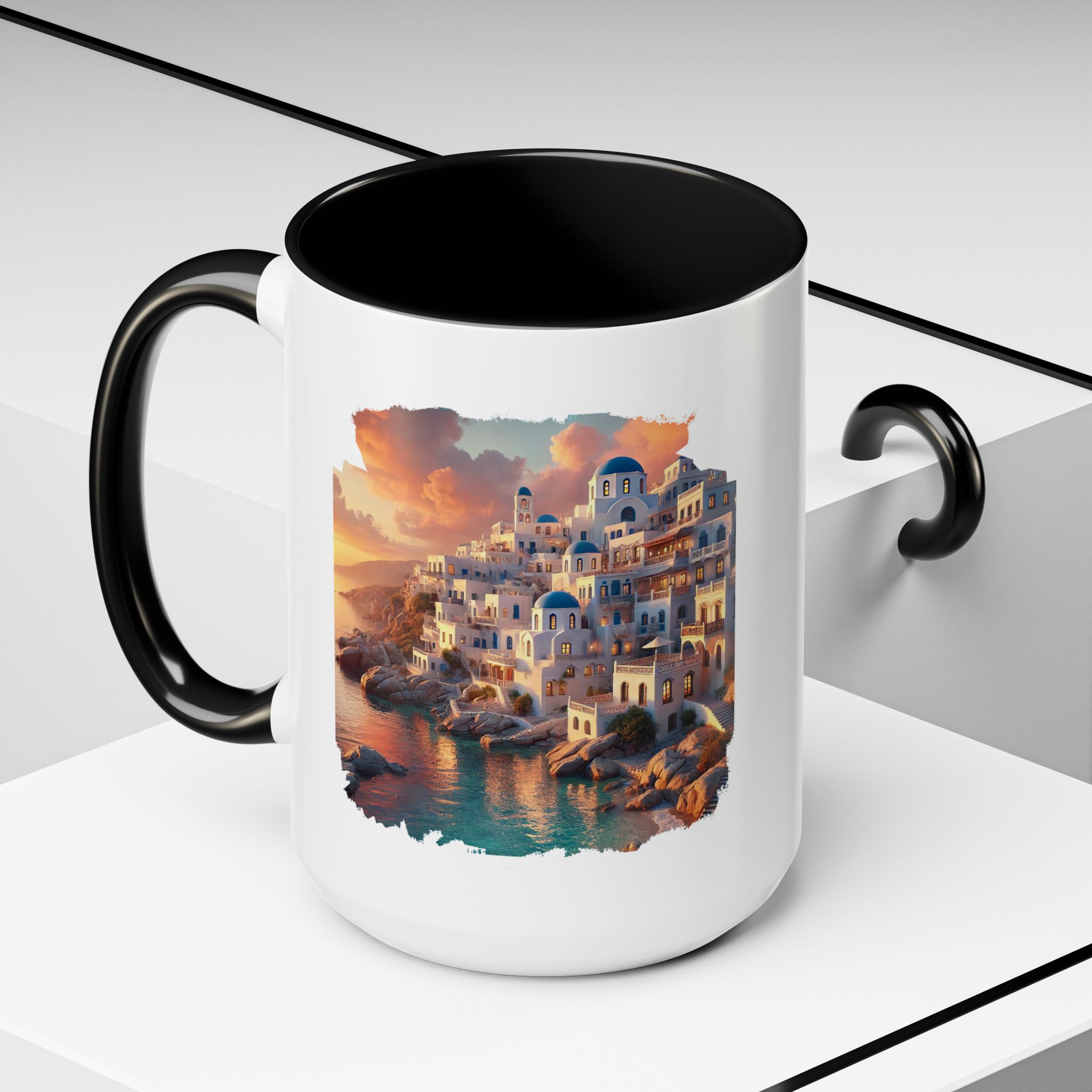 Office mug landscape Santorini caldera office mug nature print greece boho gift coffee cup tea accessory unique - Image 24
