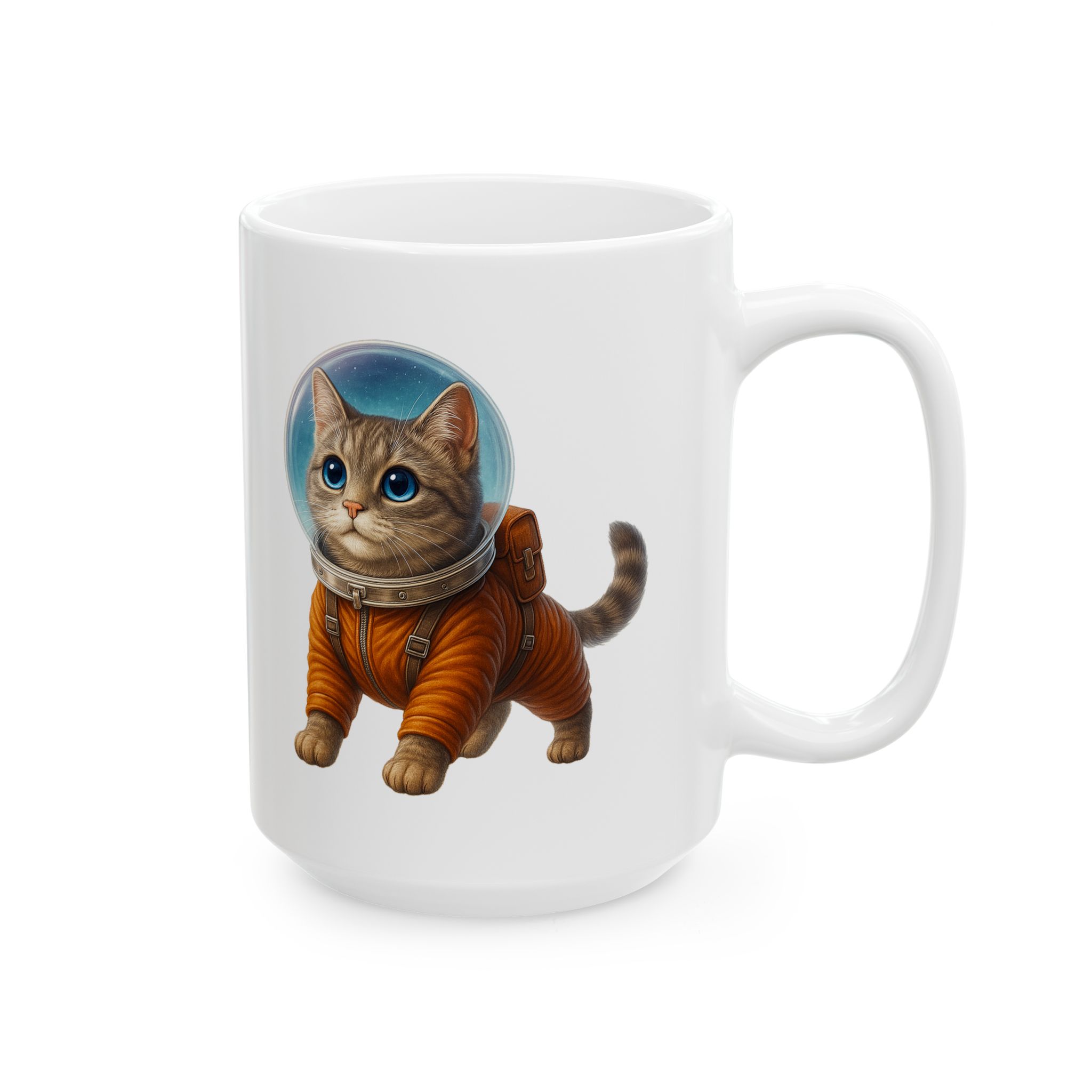 Coffee Mug funny Cat lover boho Mug Cat astronaut tea cup pet unique accessory kitten gift for her – Image 4