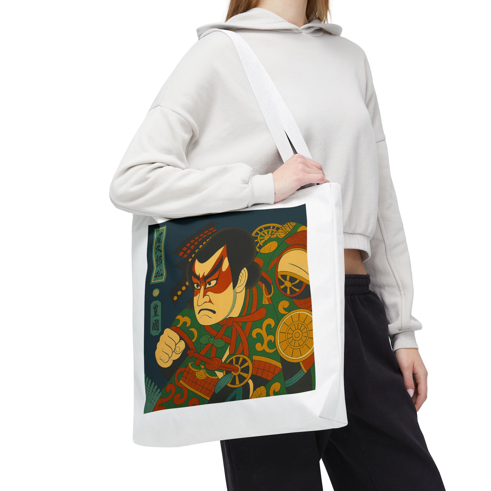 Vintage Japanese art tote bag canvas bag inspired by Japan and ukiyo – Image 18