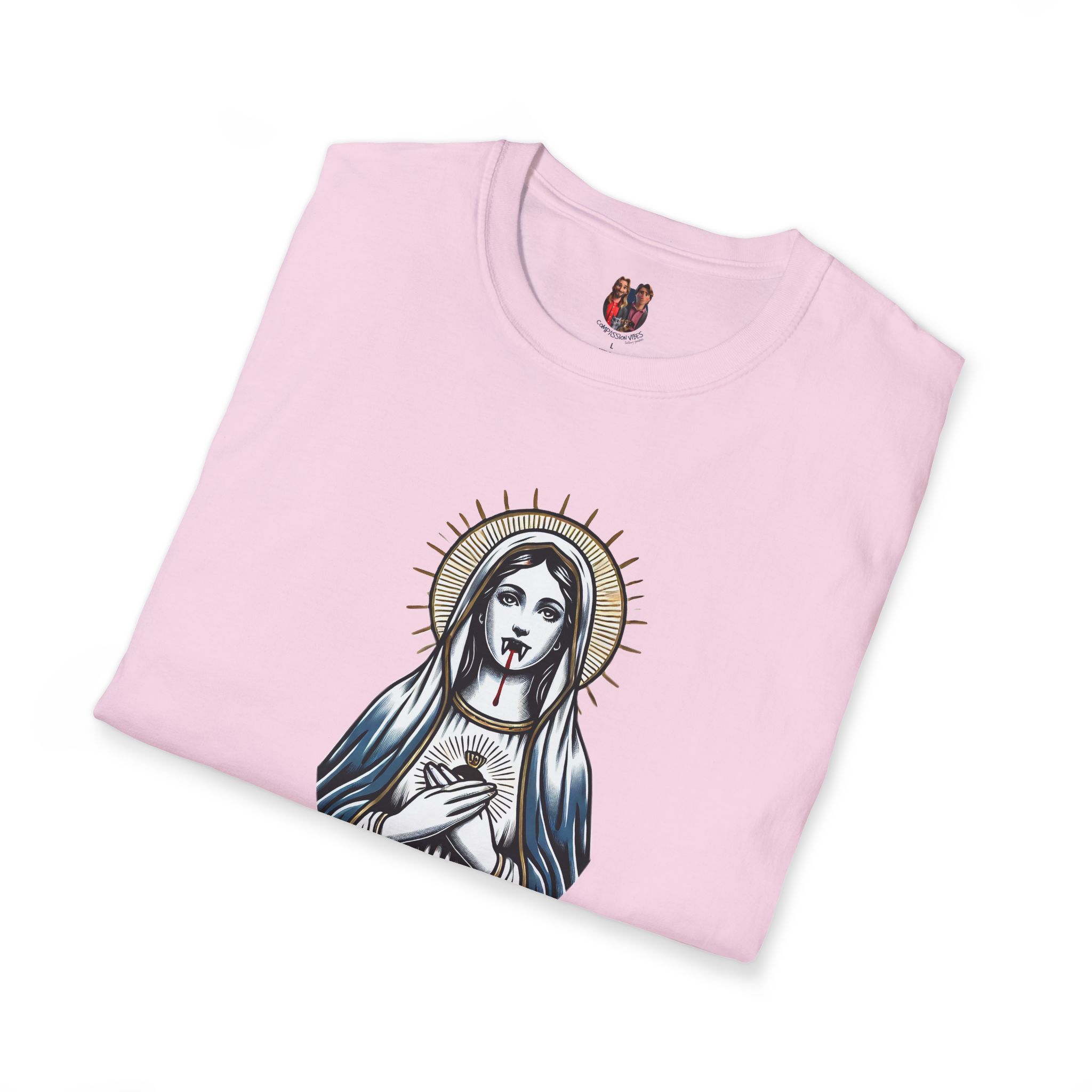 Ironic Tshirt vampire graphic tee virgin mary sarcastic clothing gift satirical print cool apparel comfy outfit comfort colors shirt - Image 29