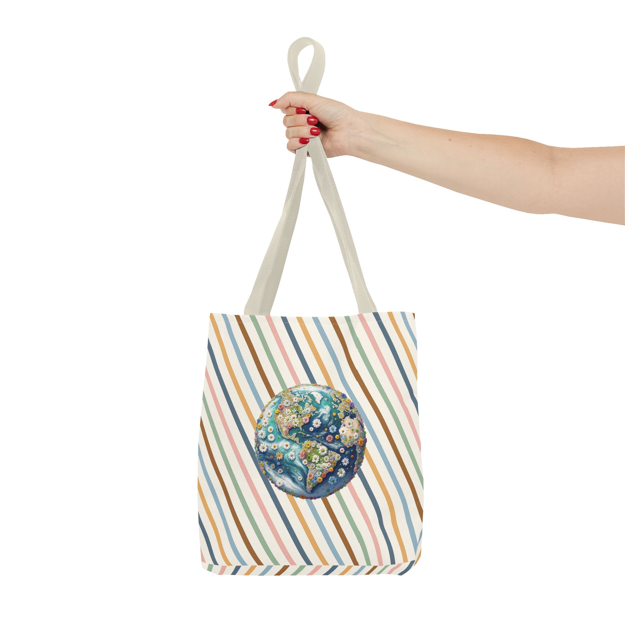 Floral Planet canvas tote bag ecology cute tote bag vintage bag perfect for nature lovers and shoulder bag gift for her - Image 20