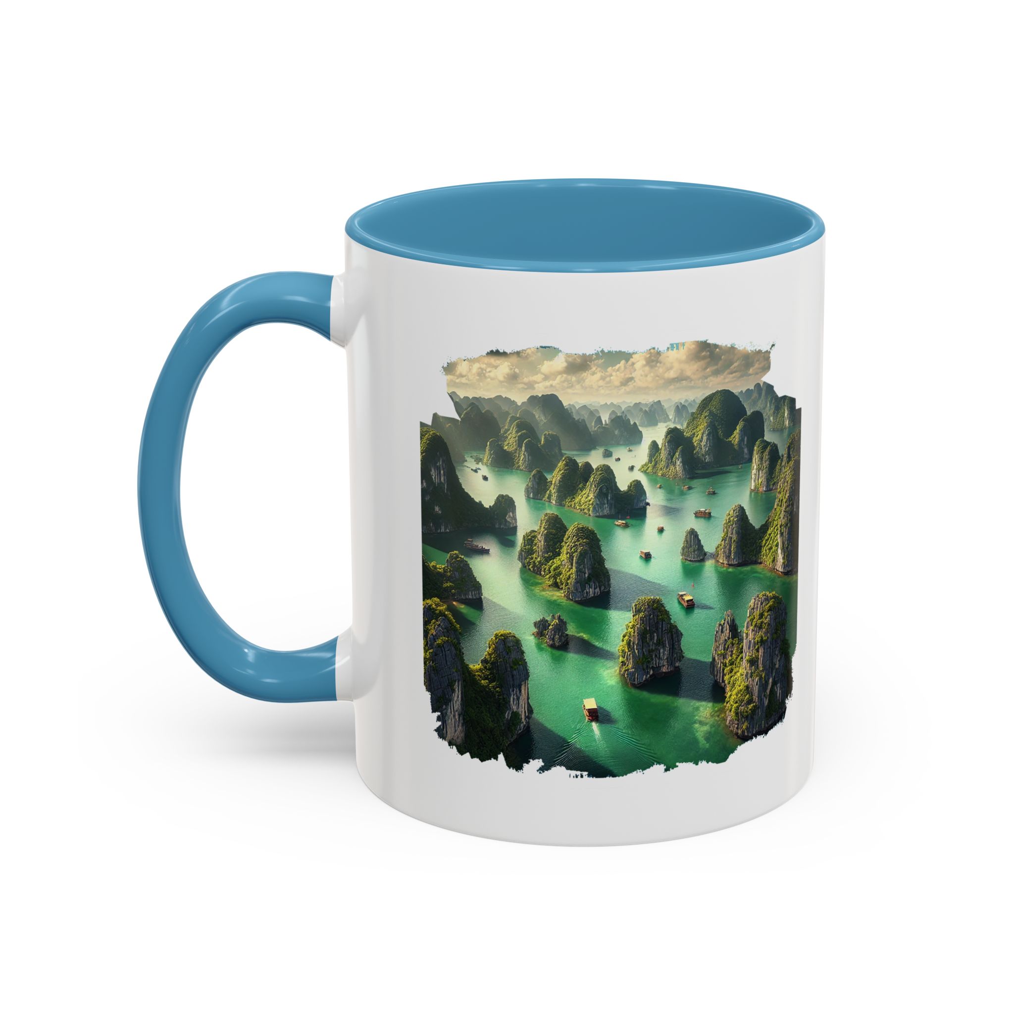 Boho mug landscape vietnam boho office mug ha long bay print nature cool gift coffee lover tea accessory unique cup – Image 38
