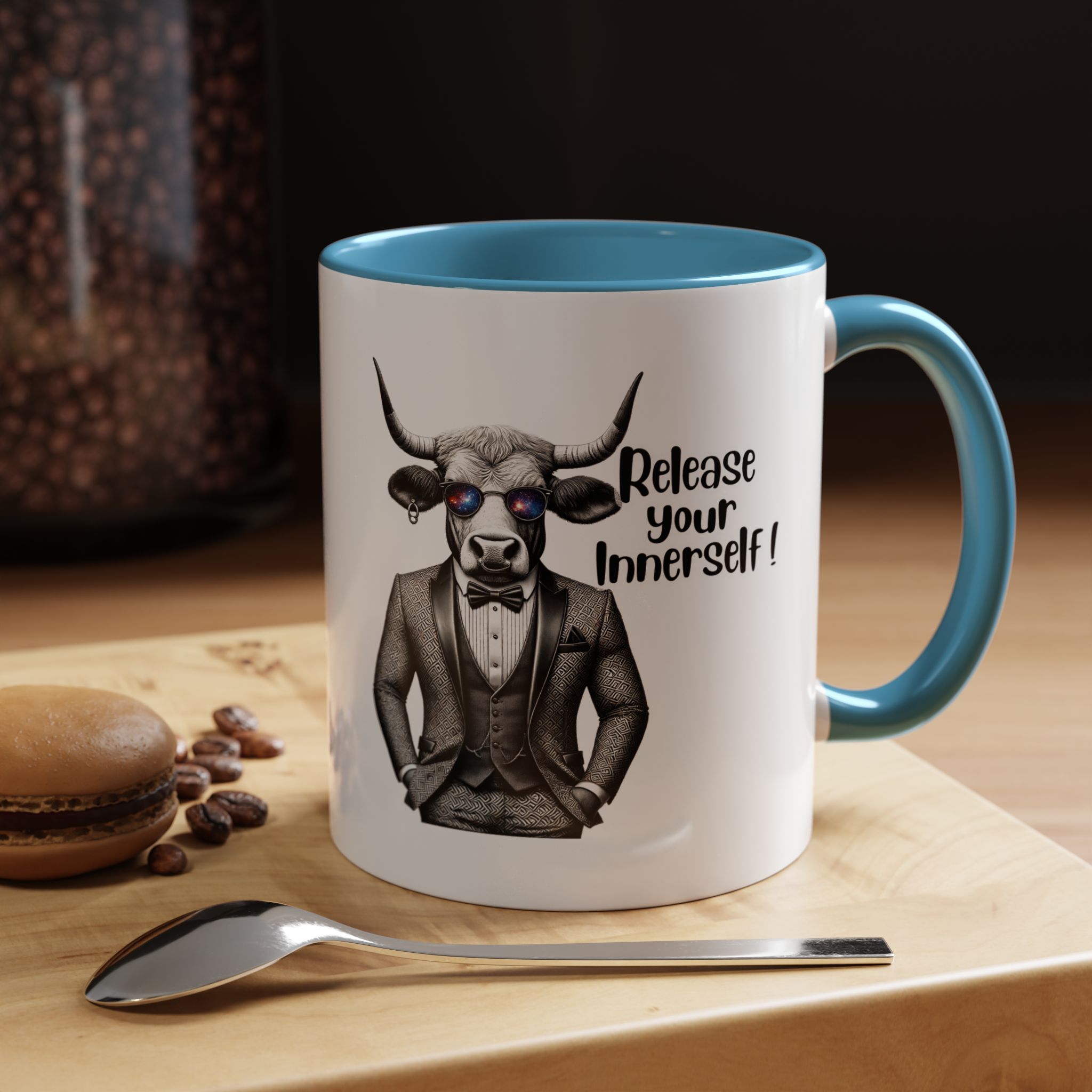 Coffee mug funny motivational gift for her cute cup tea lover cool boho mug office accessory self confidence design bull – Image 35