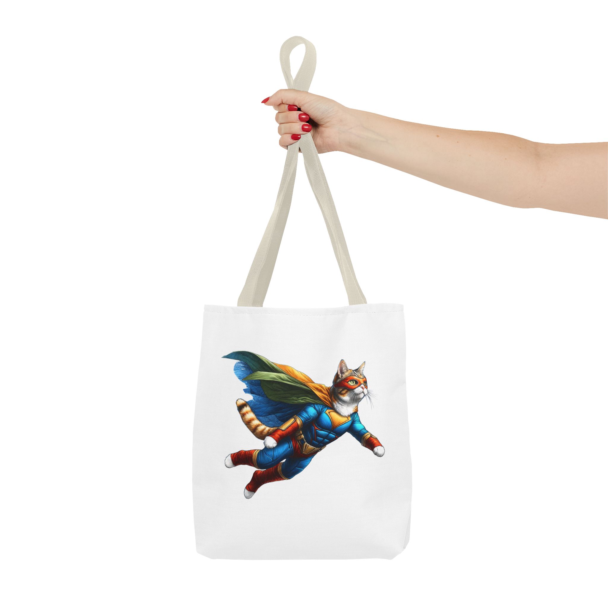 Copy of superhero tote bag cat canvas tote bag funny handbag fantasy purse kitten lover cool cat shoulder bag – Image 20