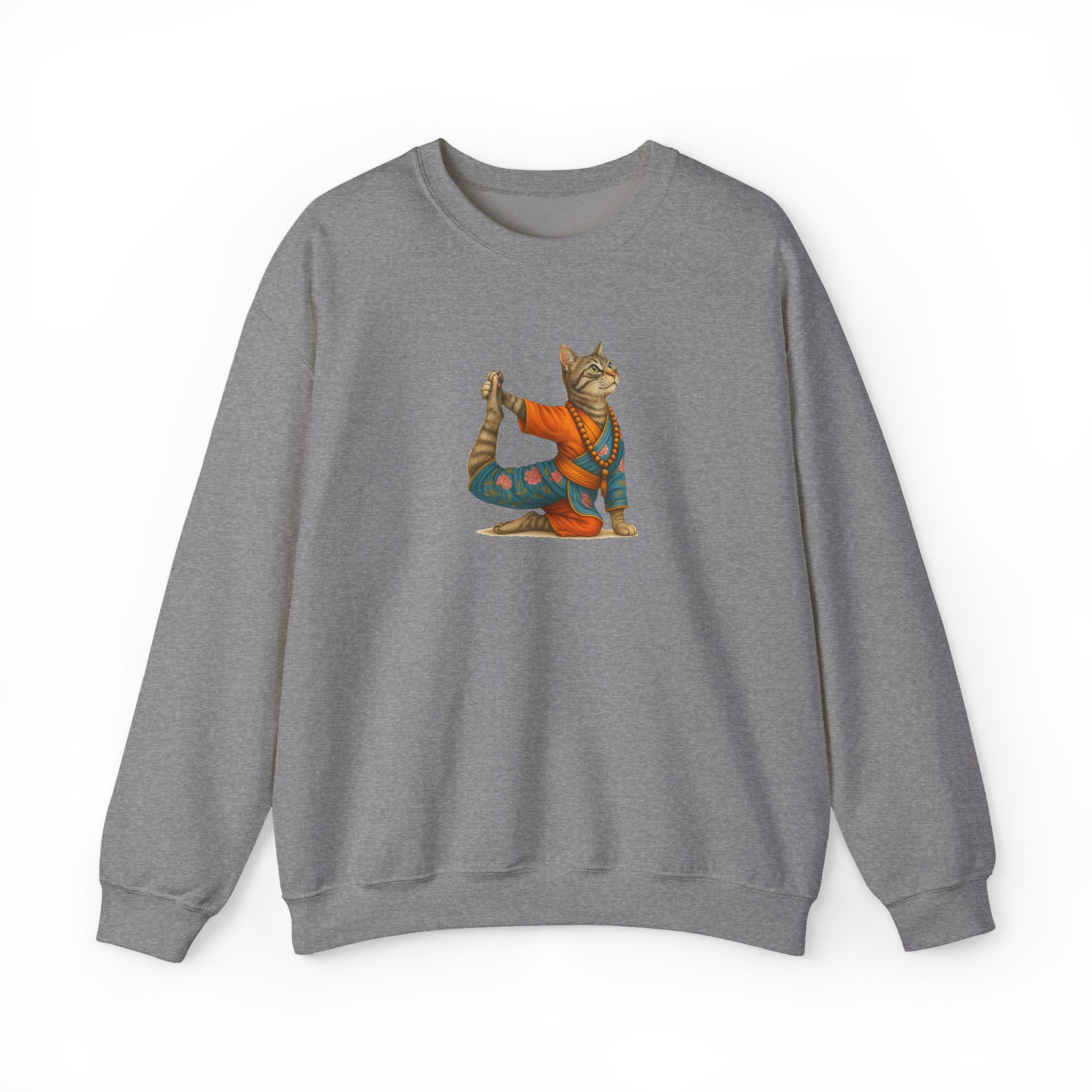 Cat Graphic sweater yoga pullover Kitten meditation vintage sweatshirt mindfulness clothing funny sweatshirt - Image 12
