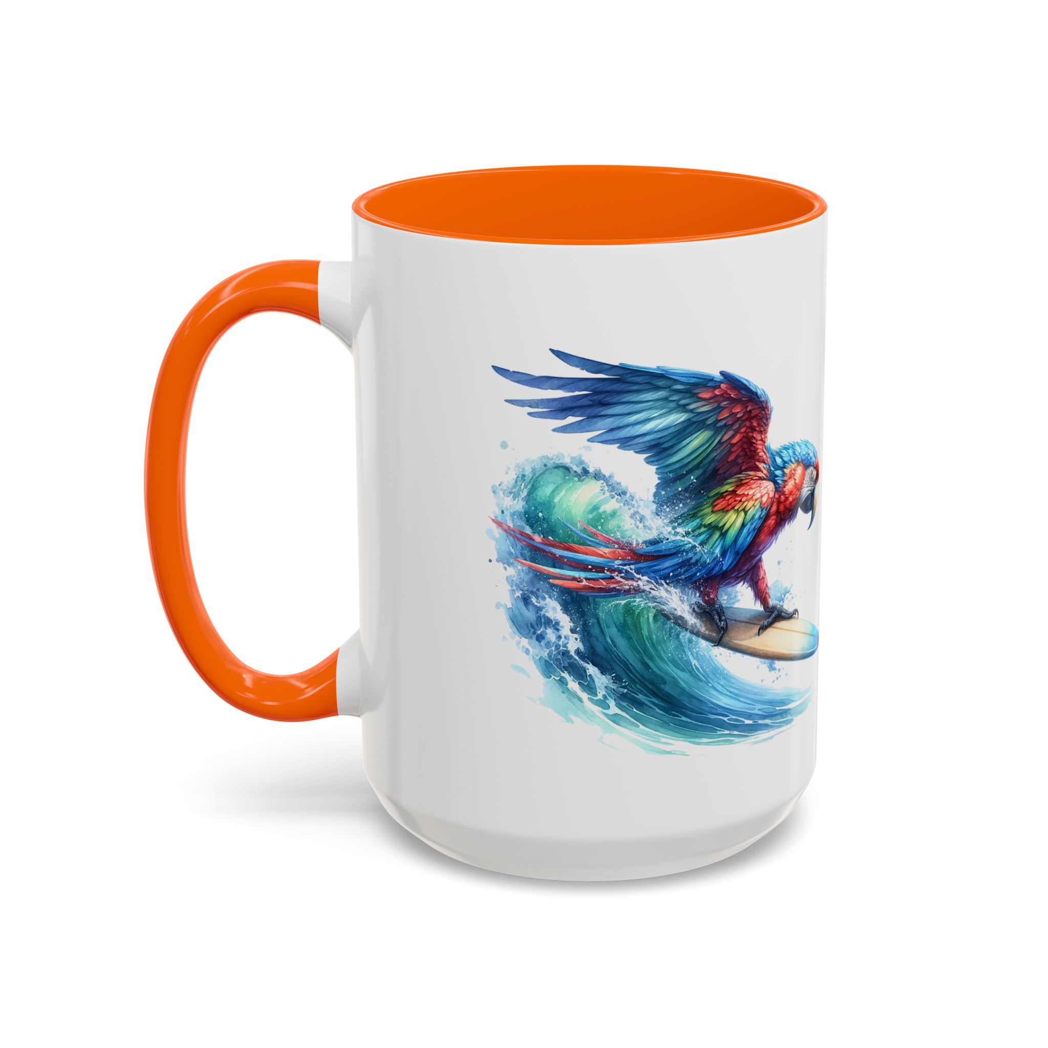 Coffee mug surf gift for her Parrot surf lover tea cup boho Mug office unique accessory nature design – Image 28