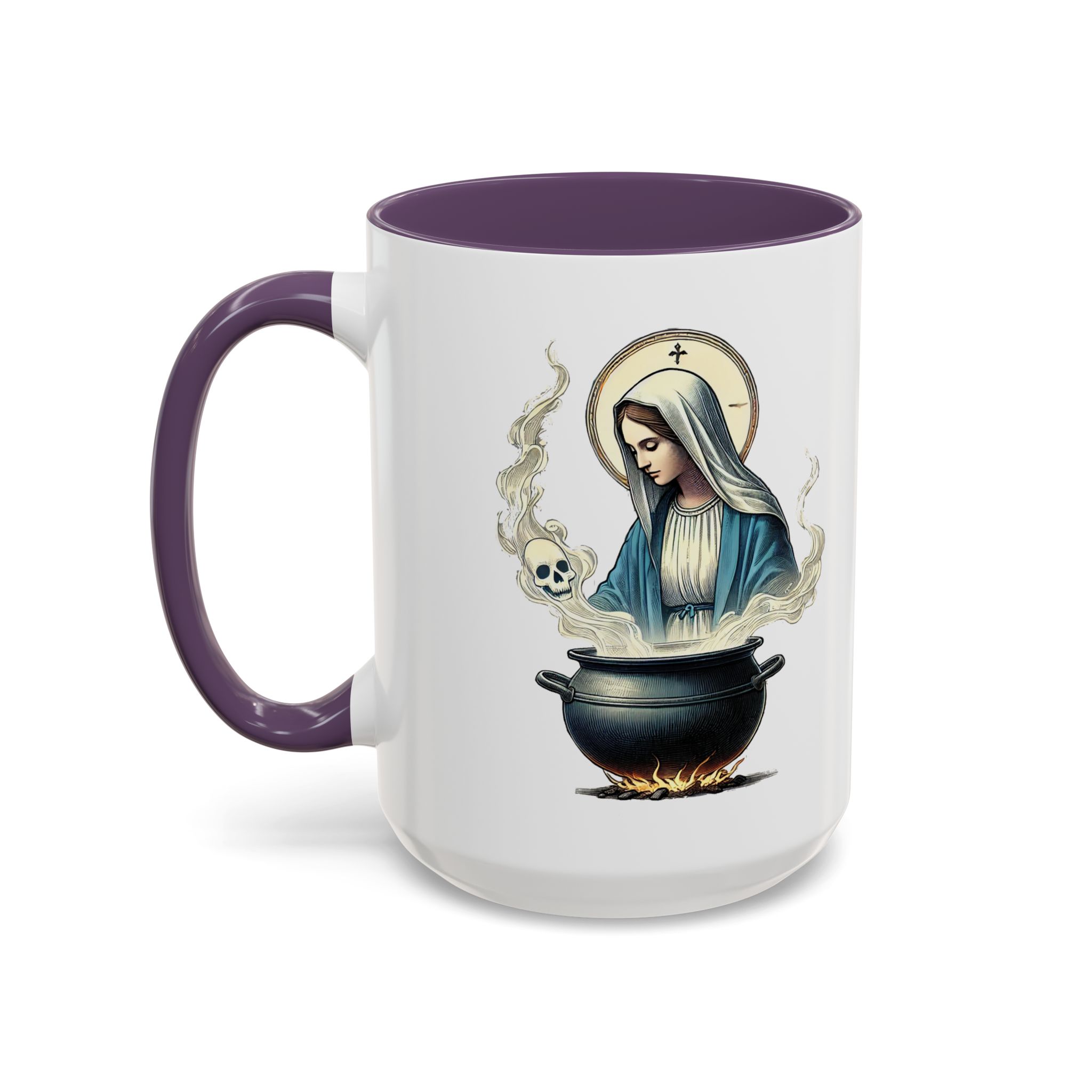 Coffee Mug funny virgin mary design sarcastic mug boho gift for her unique cup tea accessory cool design religious joke - Image 58
