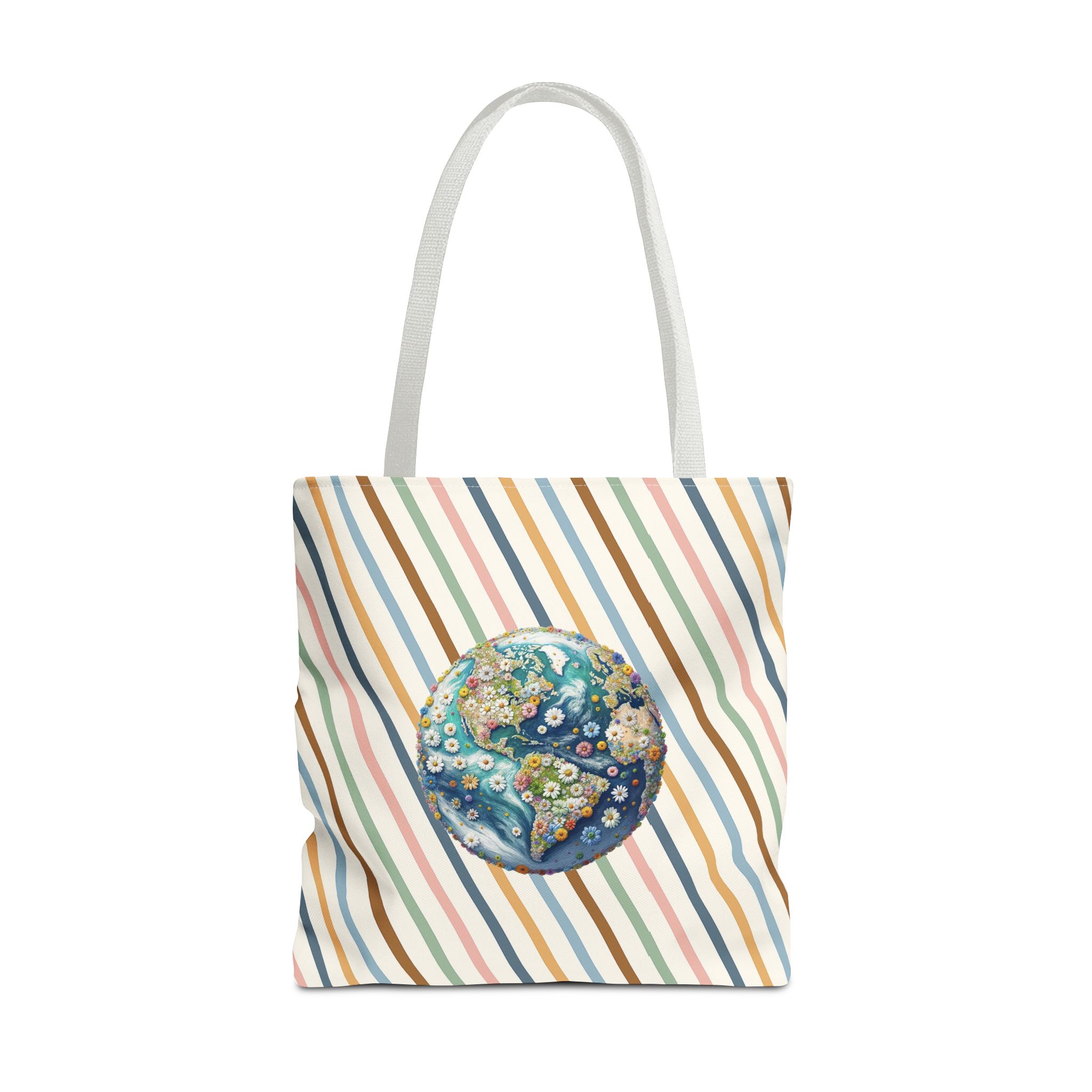 Floral Planet canvas tote bag ecology cute tote bag vintage bag perfect for nature lovers and shoulder bag gift for her - Image 17
