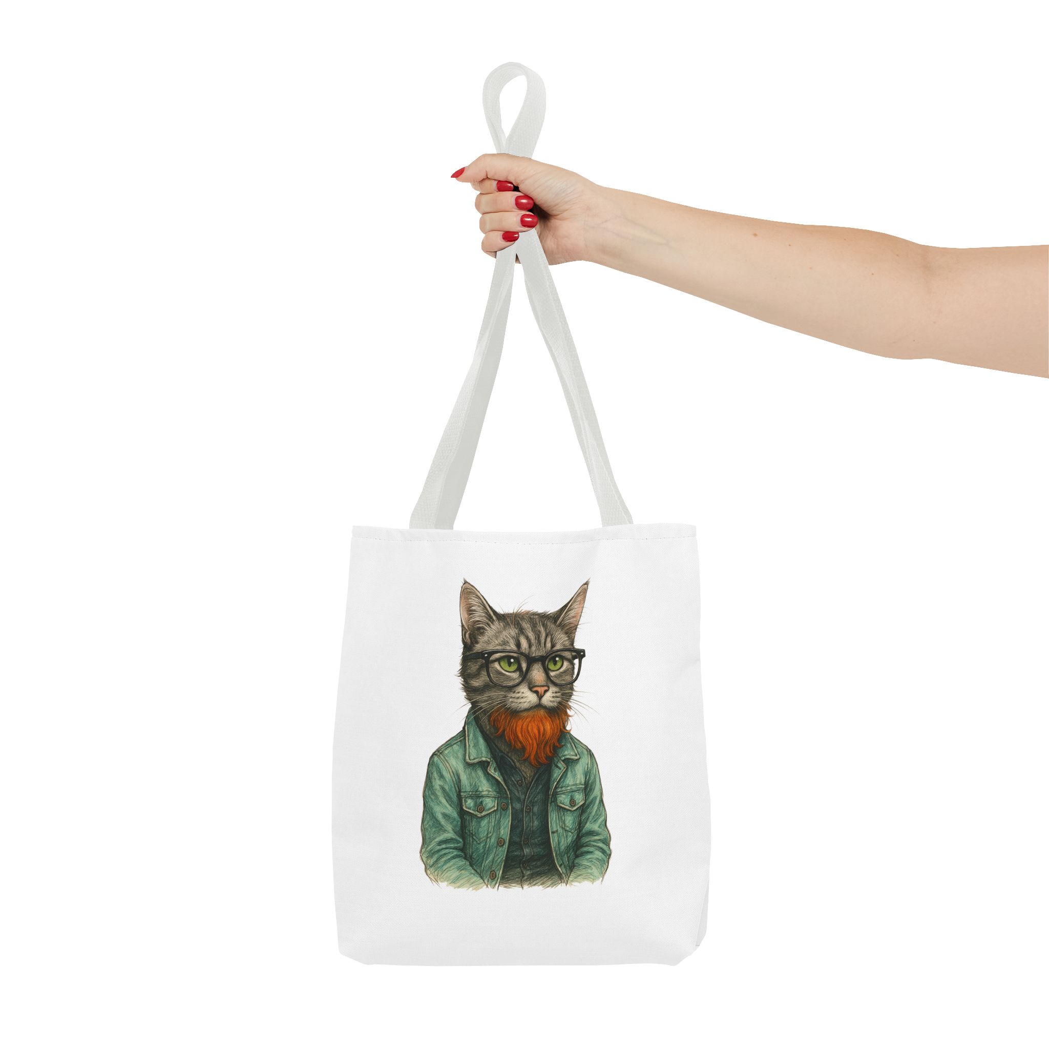 Hipster Cat tote bag – Kitty Tote bag – Boho Cat purse hipster print - Image 14