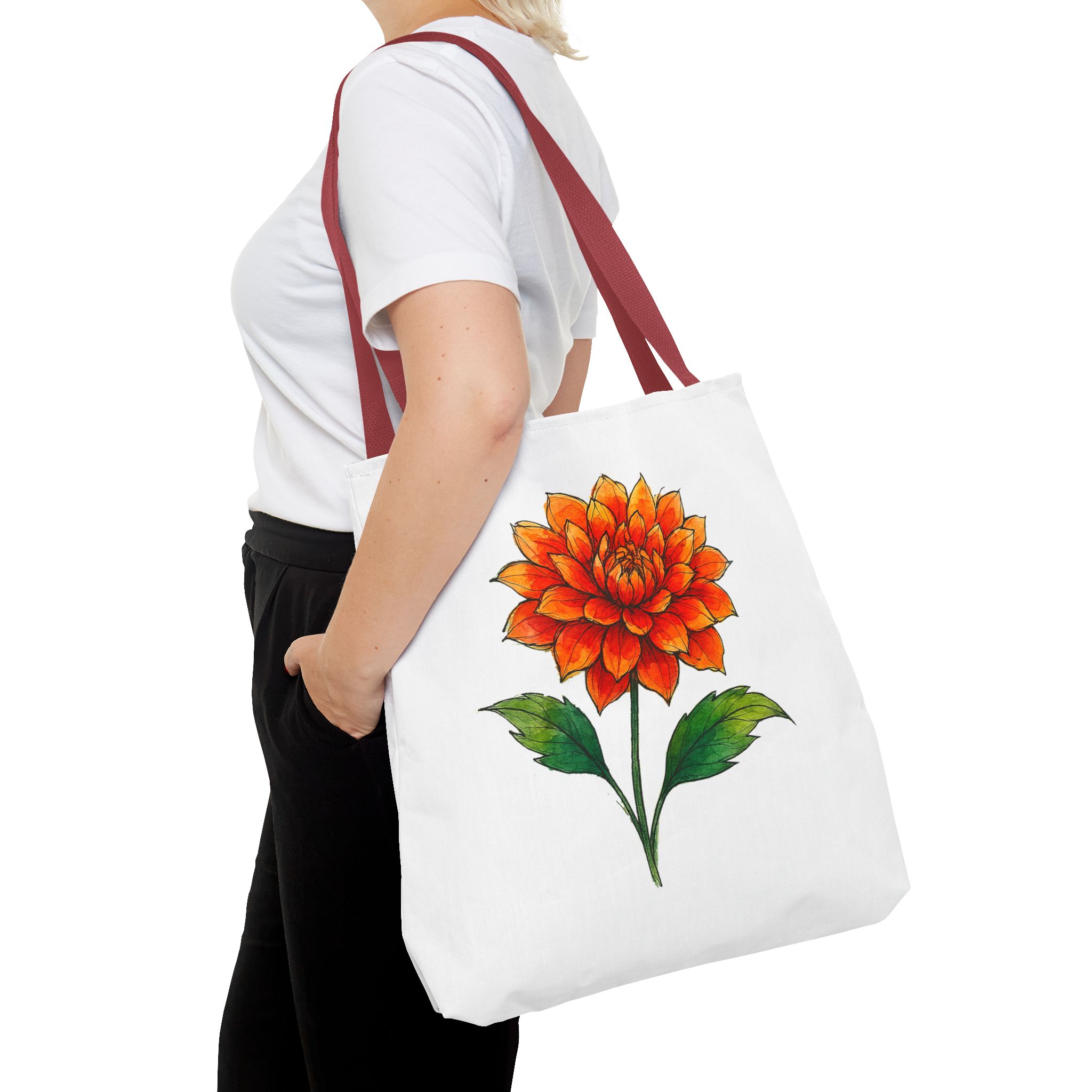 Wildflower canvas tote bag vintage cute tote bag nature shoulder bag Floral cute tote bag nature print shoulder bag flower lover – Image 12