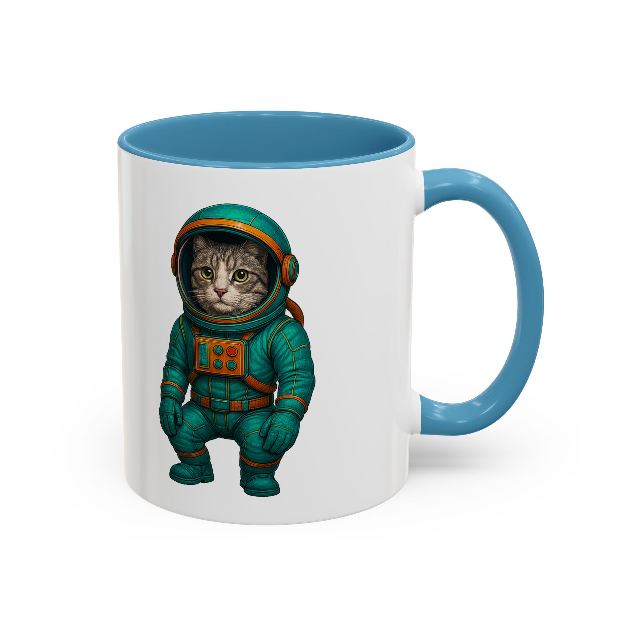 Coffee Mug funny Cat lover boho Mug Cat astronaut tea cup pet unique accessory kitten gift for her - Imagen 2