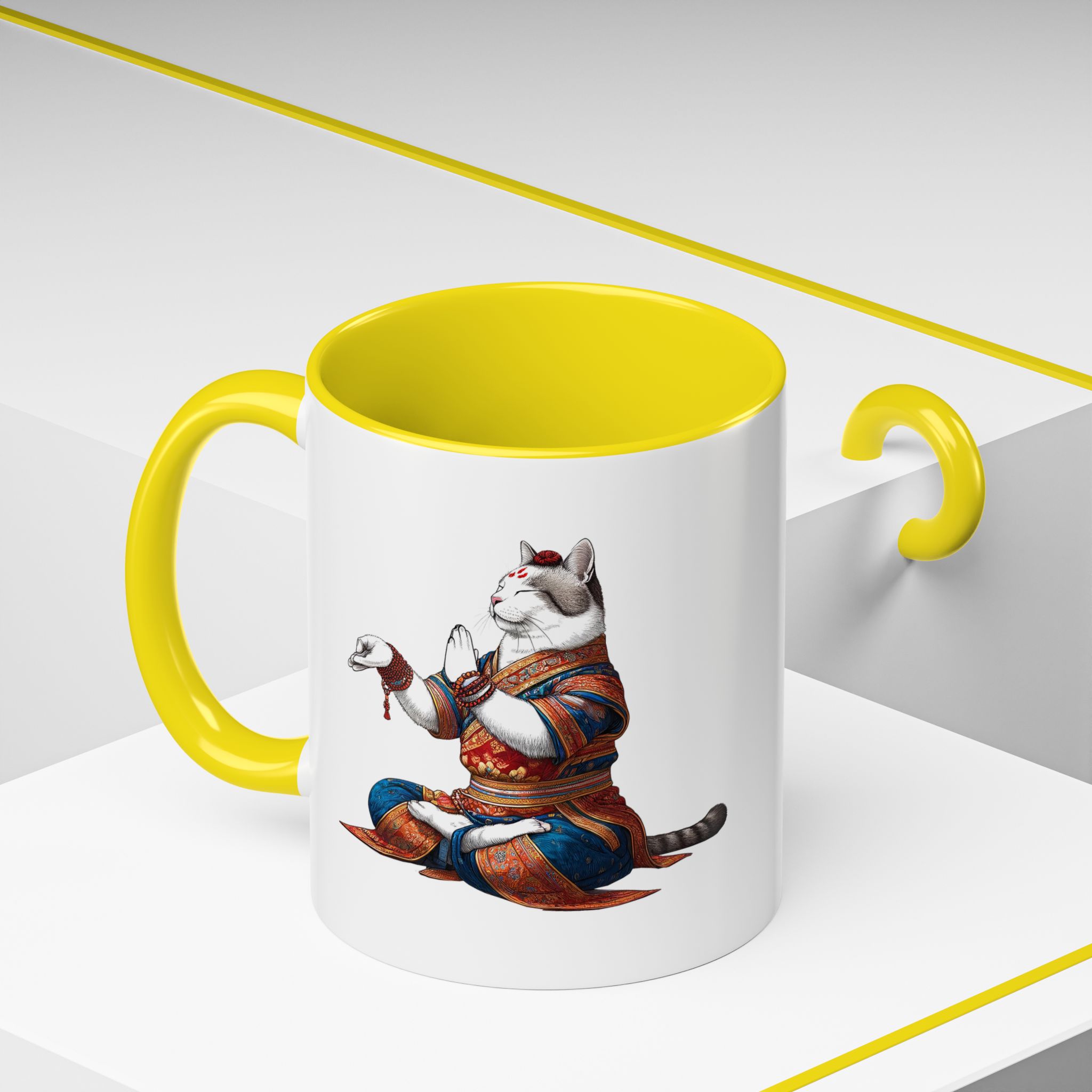 Office Mug cat lover yoga gift for mom Tea cup coffee Mug meditation accessory mindfulness pet design - Image 52