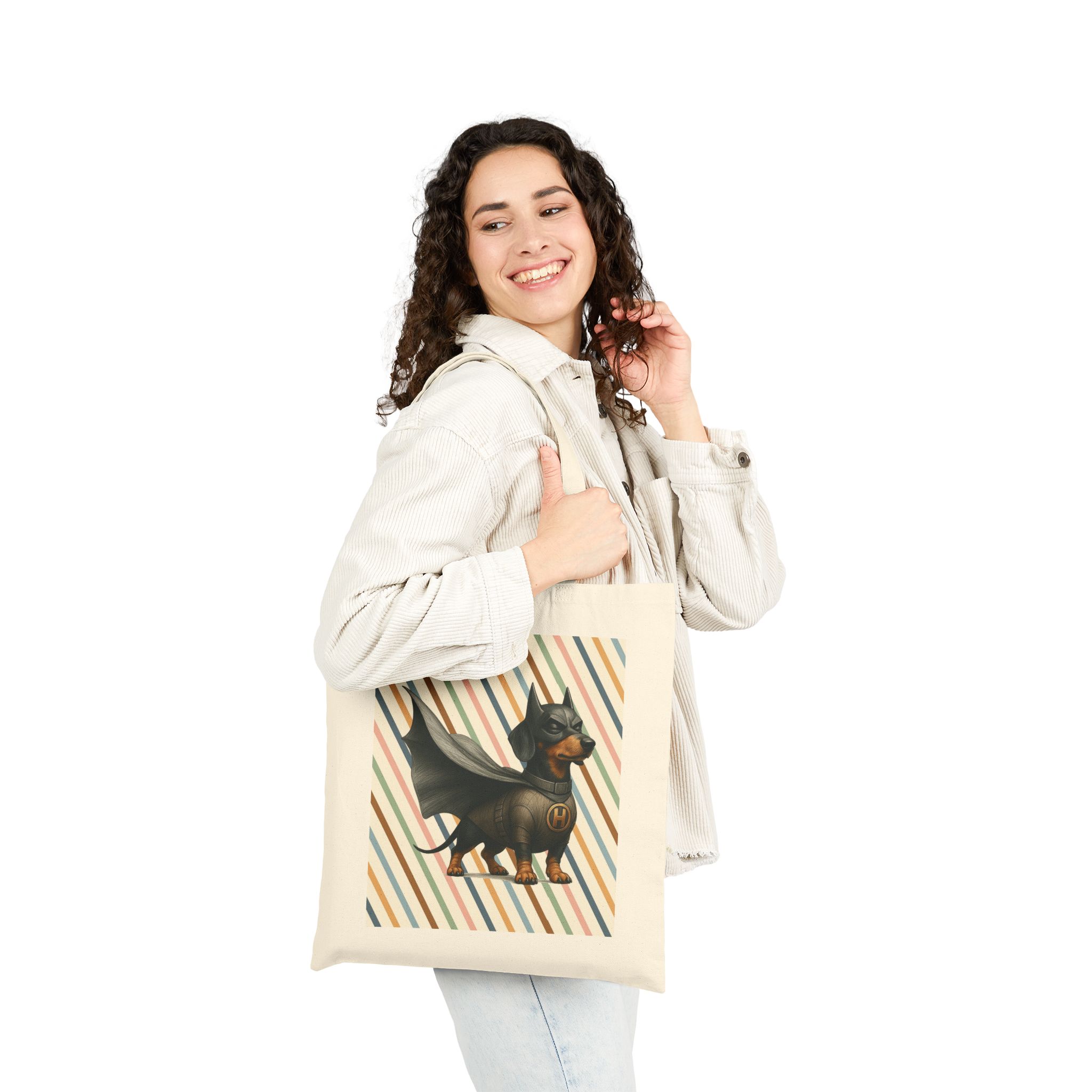 Superhero tote bag Superhero Dog canvas tote bag pet ethical purse puppy shoulder bag dog cool print – Image 3