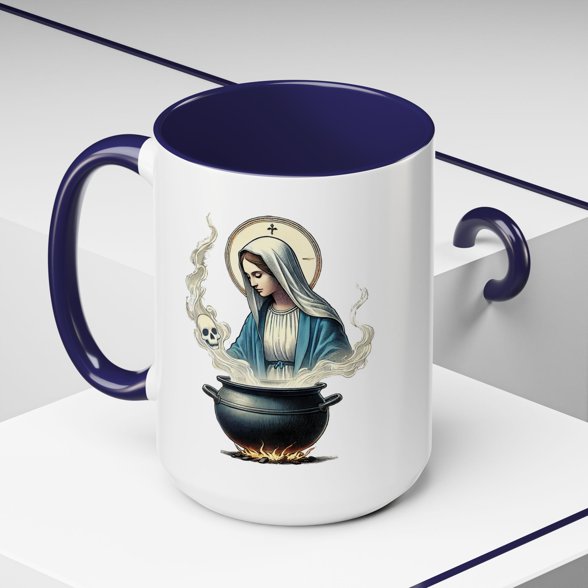 Coffee Mug funny virgin mary design sarcastic mug boho gift for her unique cup tea accessory cool design religious joke - Image 28