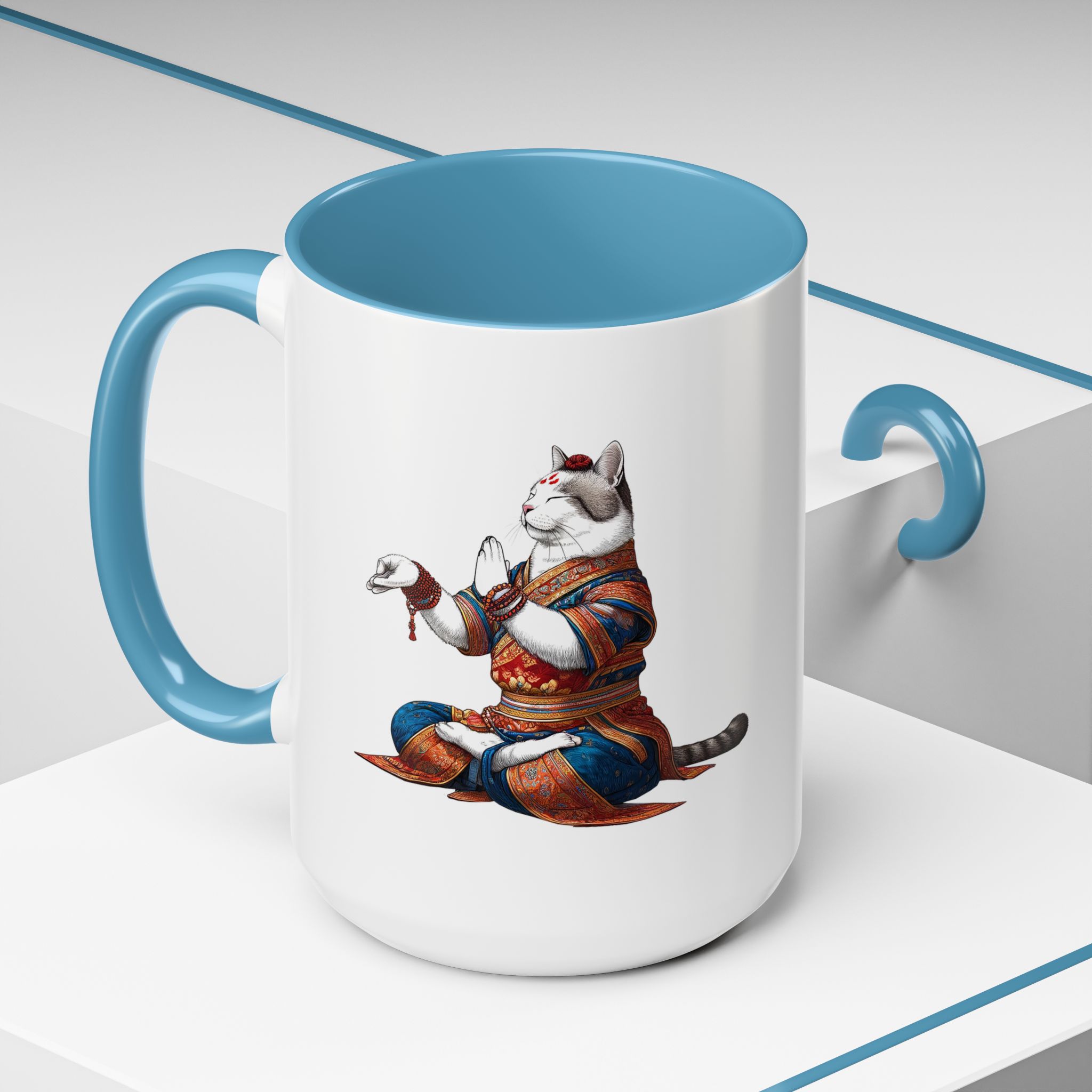 Office Mug cat lover yoga gift for mom Tea cup coffee Mug meditation accessory mindfulness pet design - Image 40