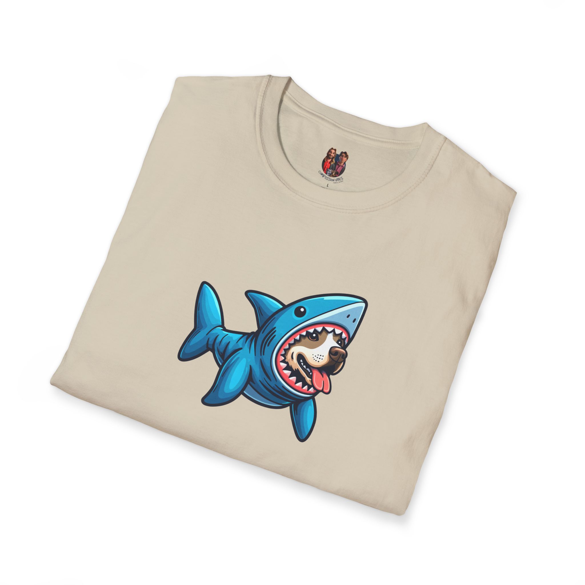 Funny tshirt shark graphic tee Dog Shark costume comfy shirt unisex puppy print pet lover dog apparel cool outfit - Image 7