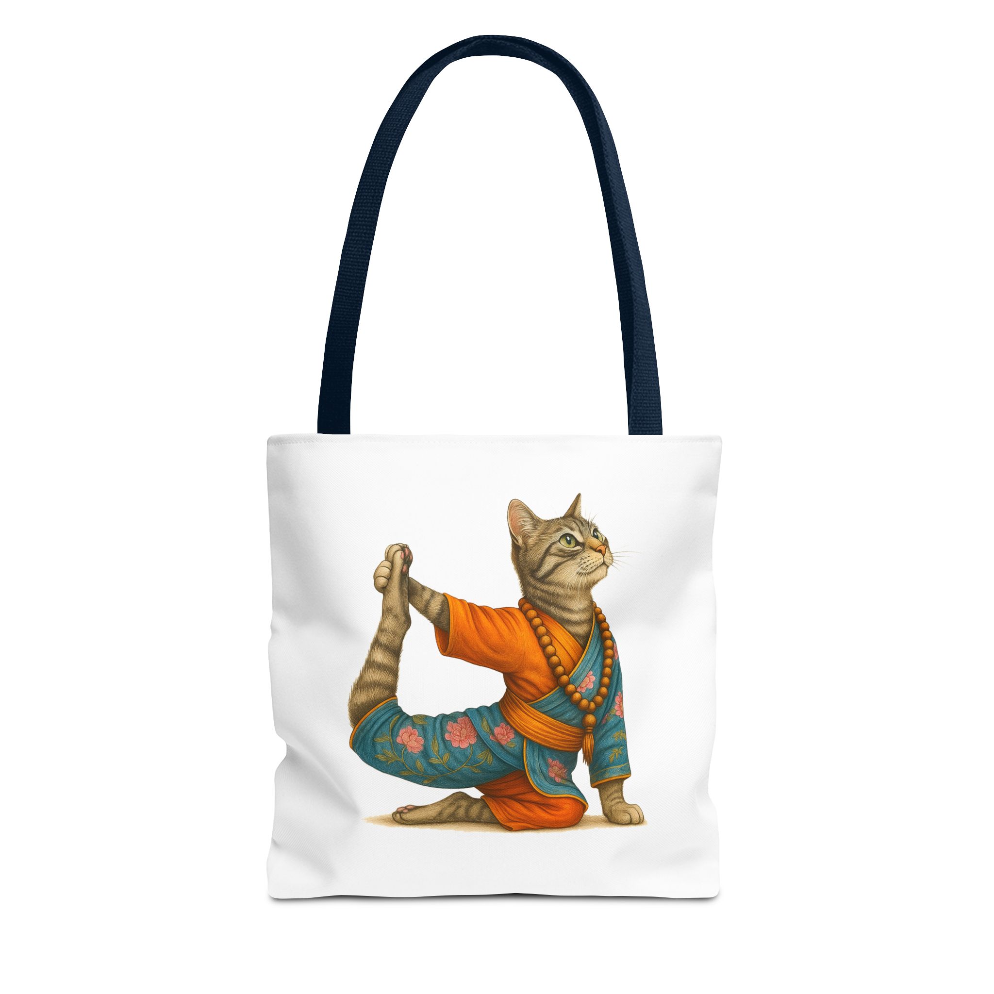 Cat Meditation Tote bag – Boho Cat handbag – Kitty Yoga purse spiritual print - Image 25