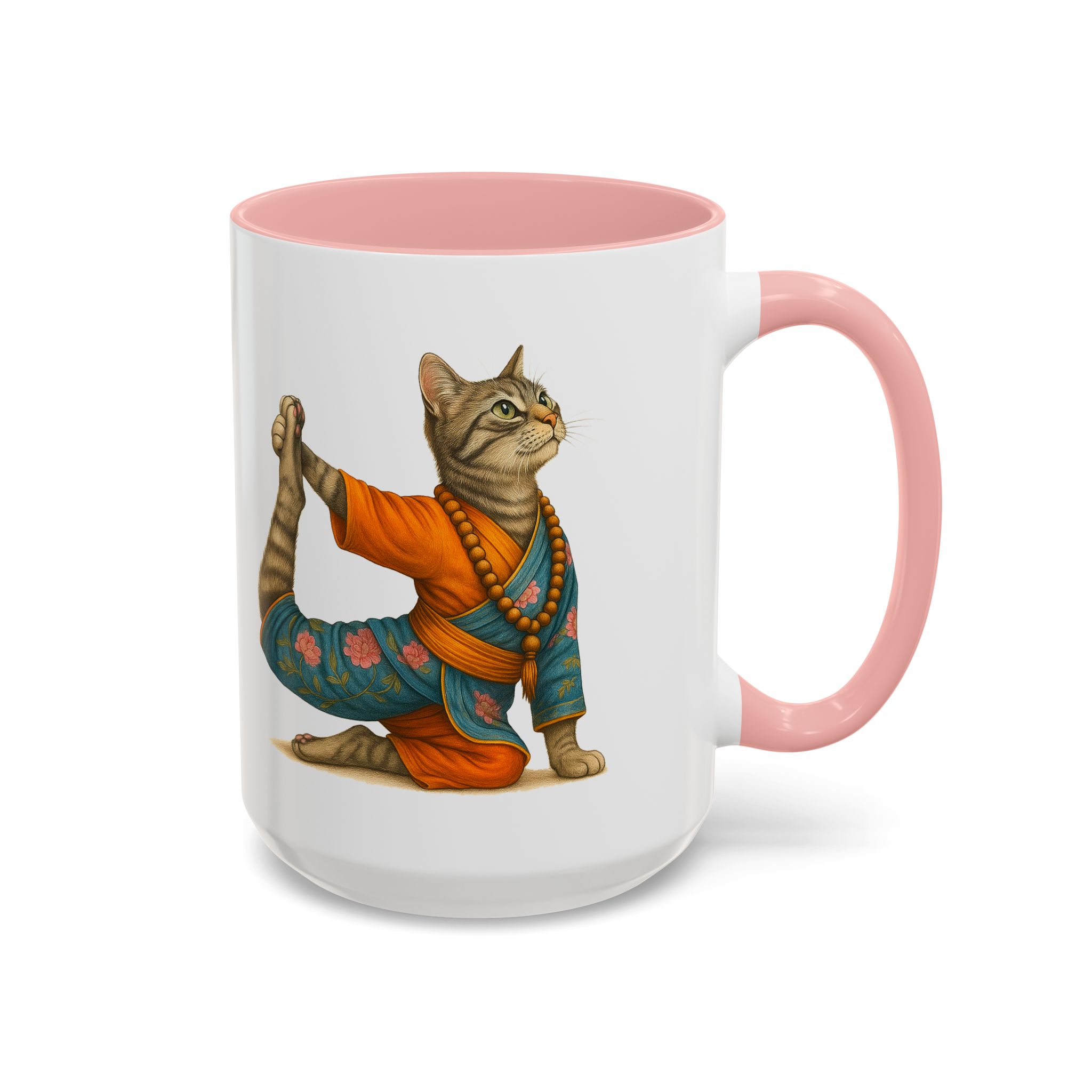 Tea mug Cat lover coffee cup cool gift for her office Mug yoga accessory kitten meditation pet mindfulness print - Image 25