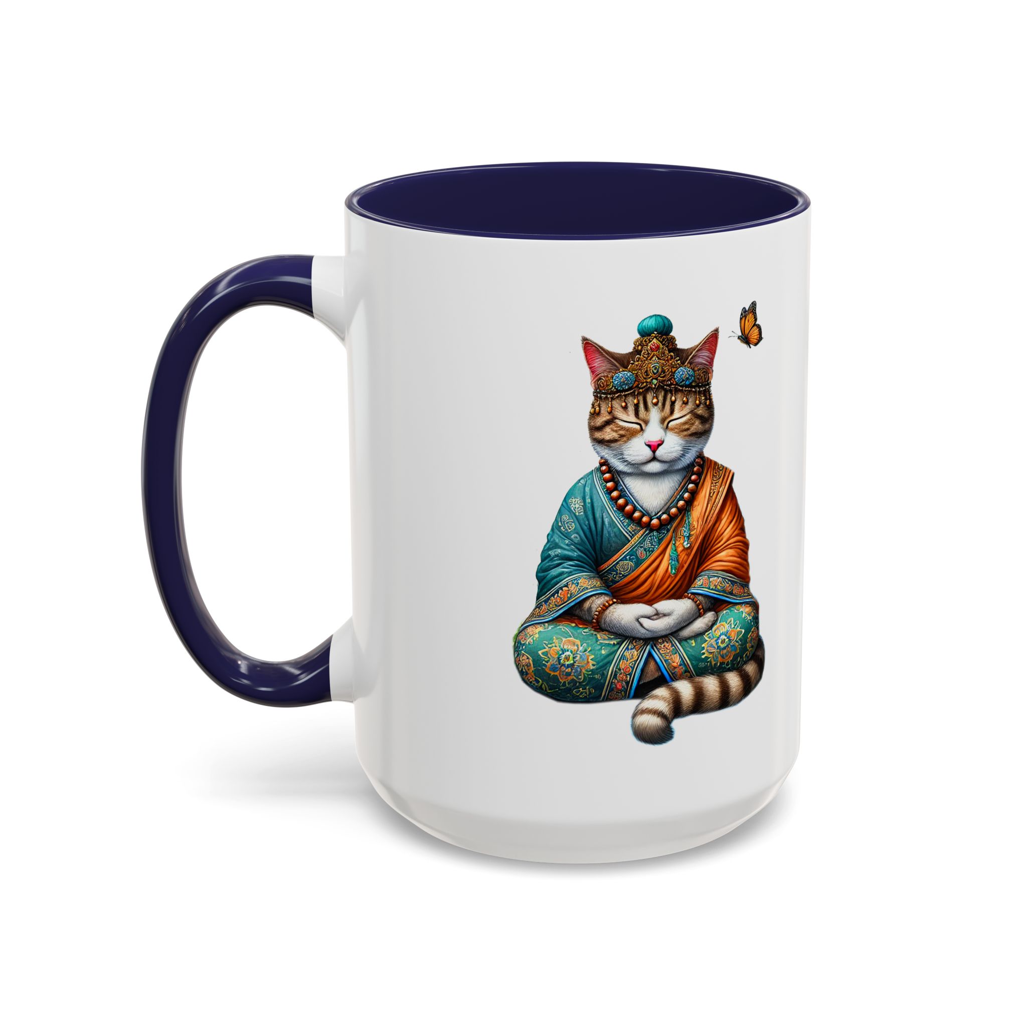 Coffee Mug meditation unique Mug cat lover tea cup yoga gift for her mindfulness accessory pet design – Image 26