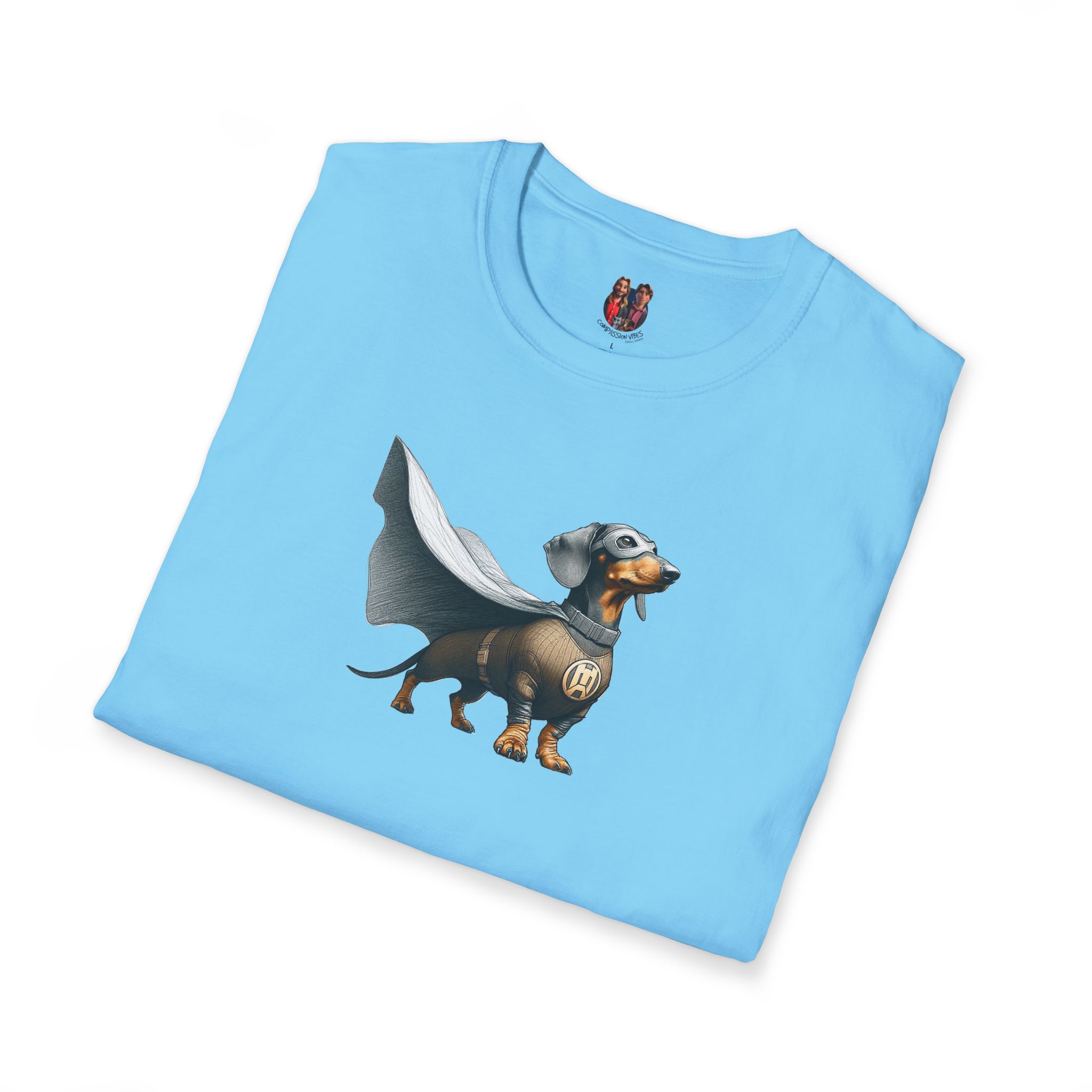 Super Dog Tee Shirt - Hero Dachshund Illustration - Comic Style Dog Graphic Tee - Image 20