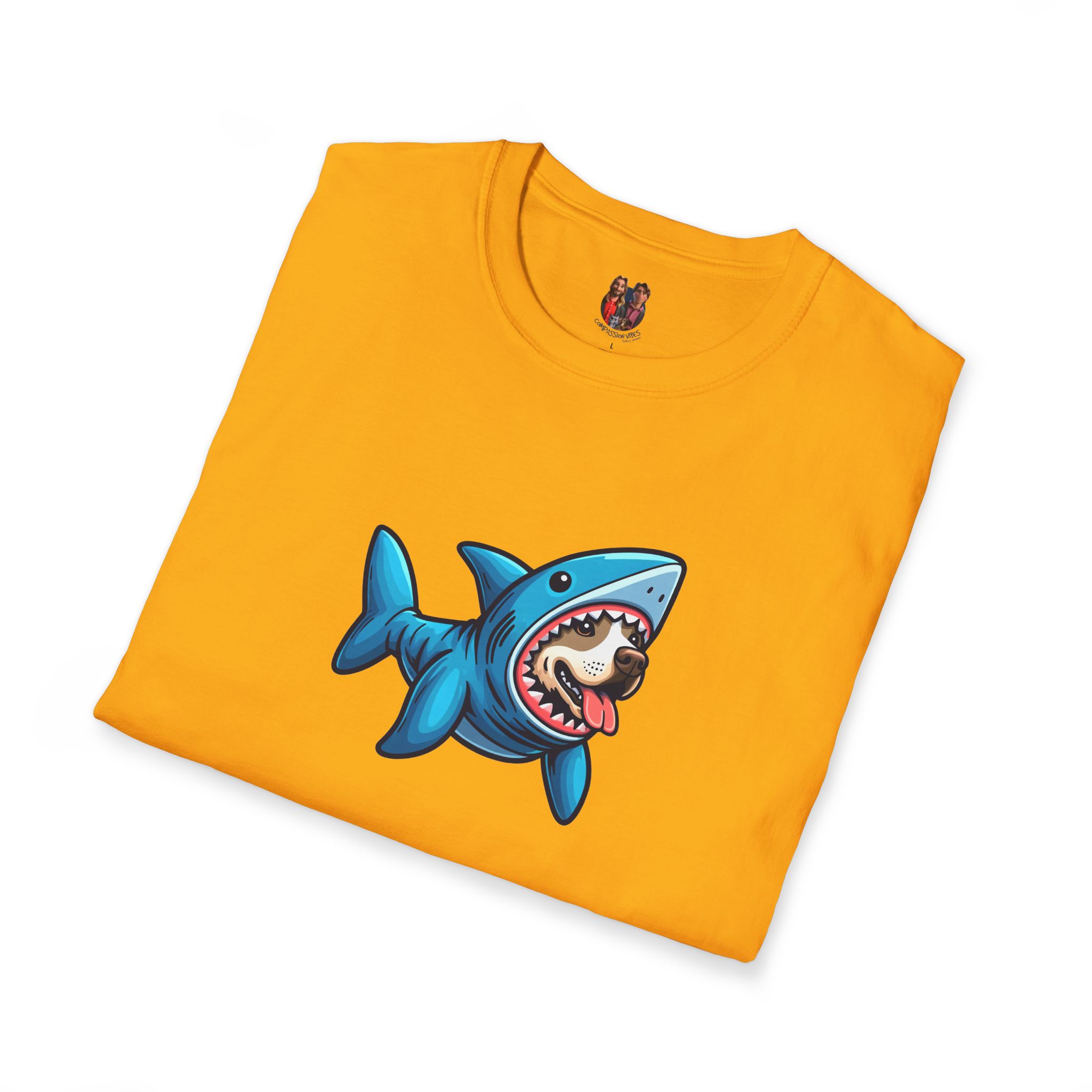Funny tshirt shark graphic tee Dog Shark costume comfy shirt unisex puppy print pet lover dog apparel cool outfit - Image 11