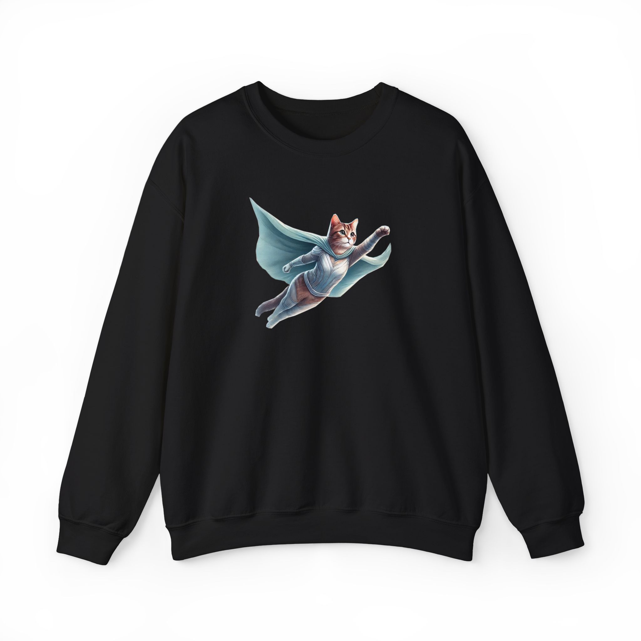 Superhero Cat sweatshirt – Cat Hero – Fantasy Cat sweatshirt hero print - Image 8