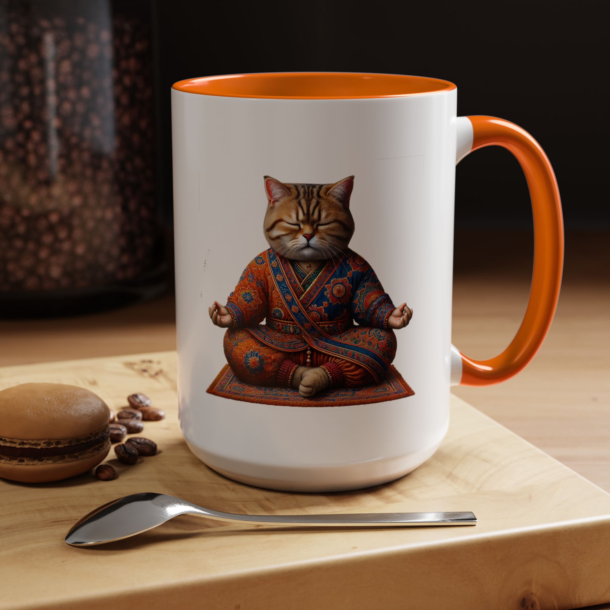 Office Mug cat lover yoga gift for mom Tea cup coffee Mug meditation accessory mindfulness pet design - Image 55