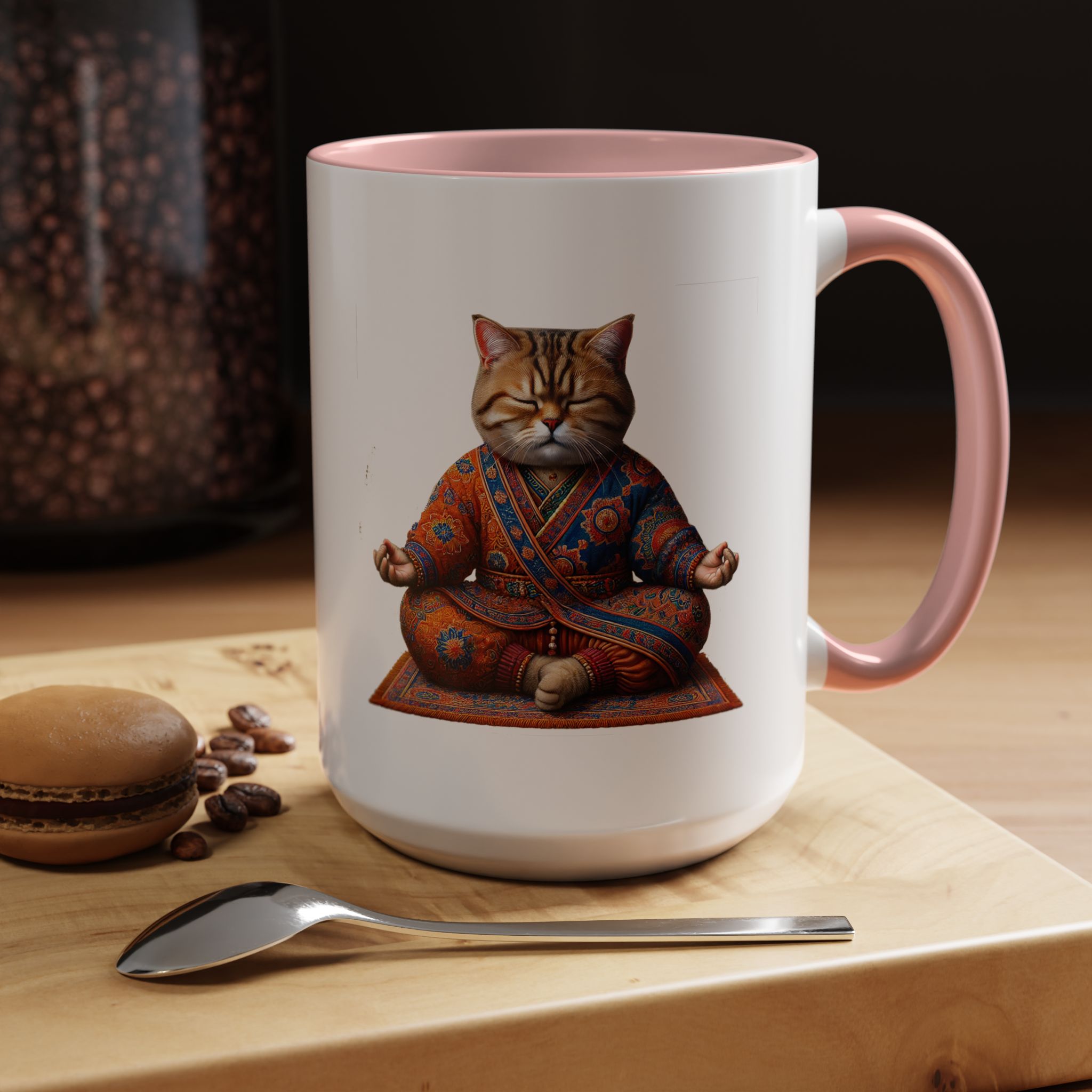 Office Mug cat lover yoga gift for mom Tea cup coffee Mug meditation accessory mindfulness pet design - Image 31