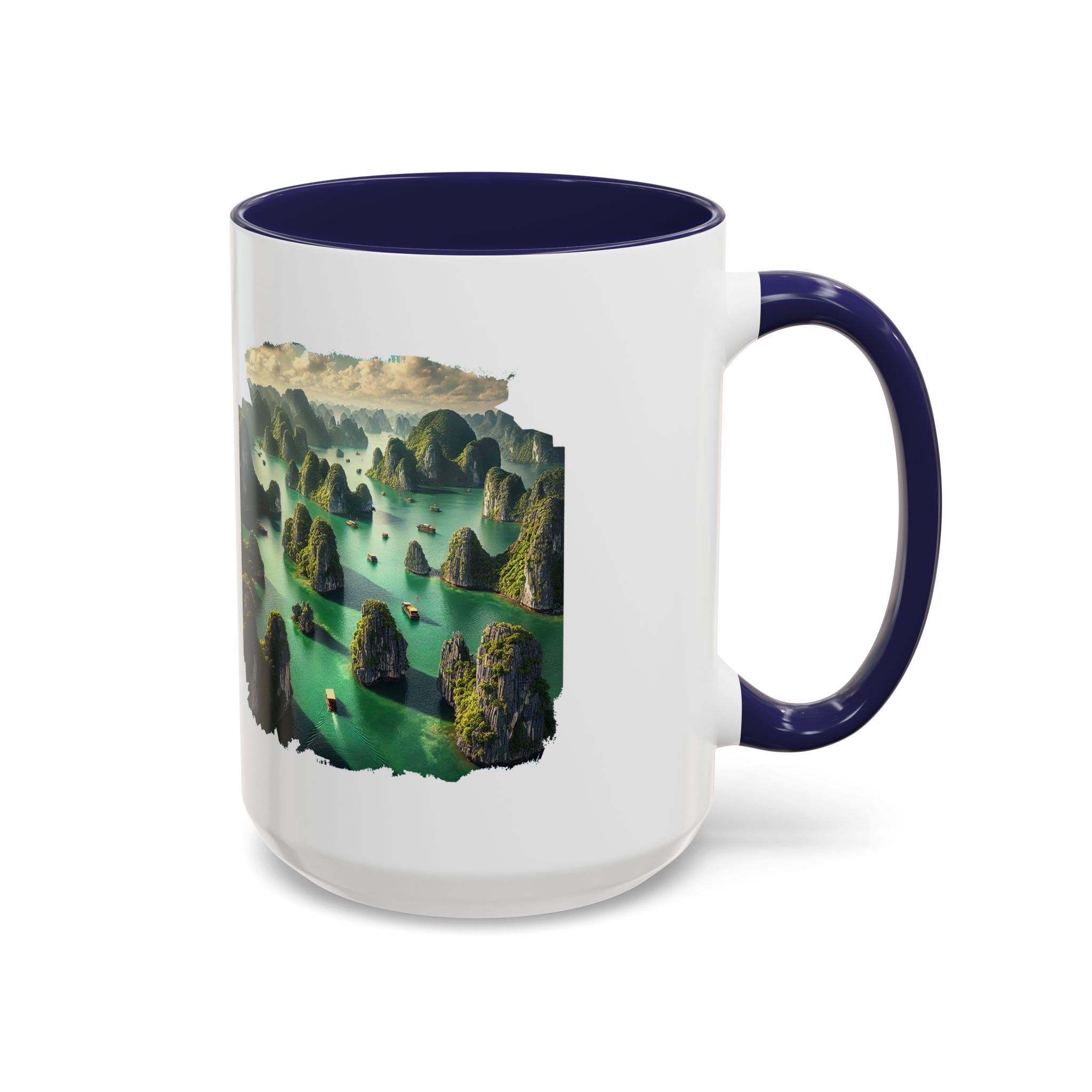 Boho mug landscape vietnam boho office mug ha long bay print nature cool gift coffee lover tea accessory unique cup – Image 25