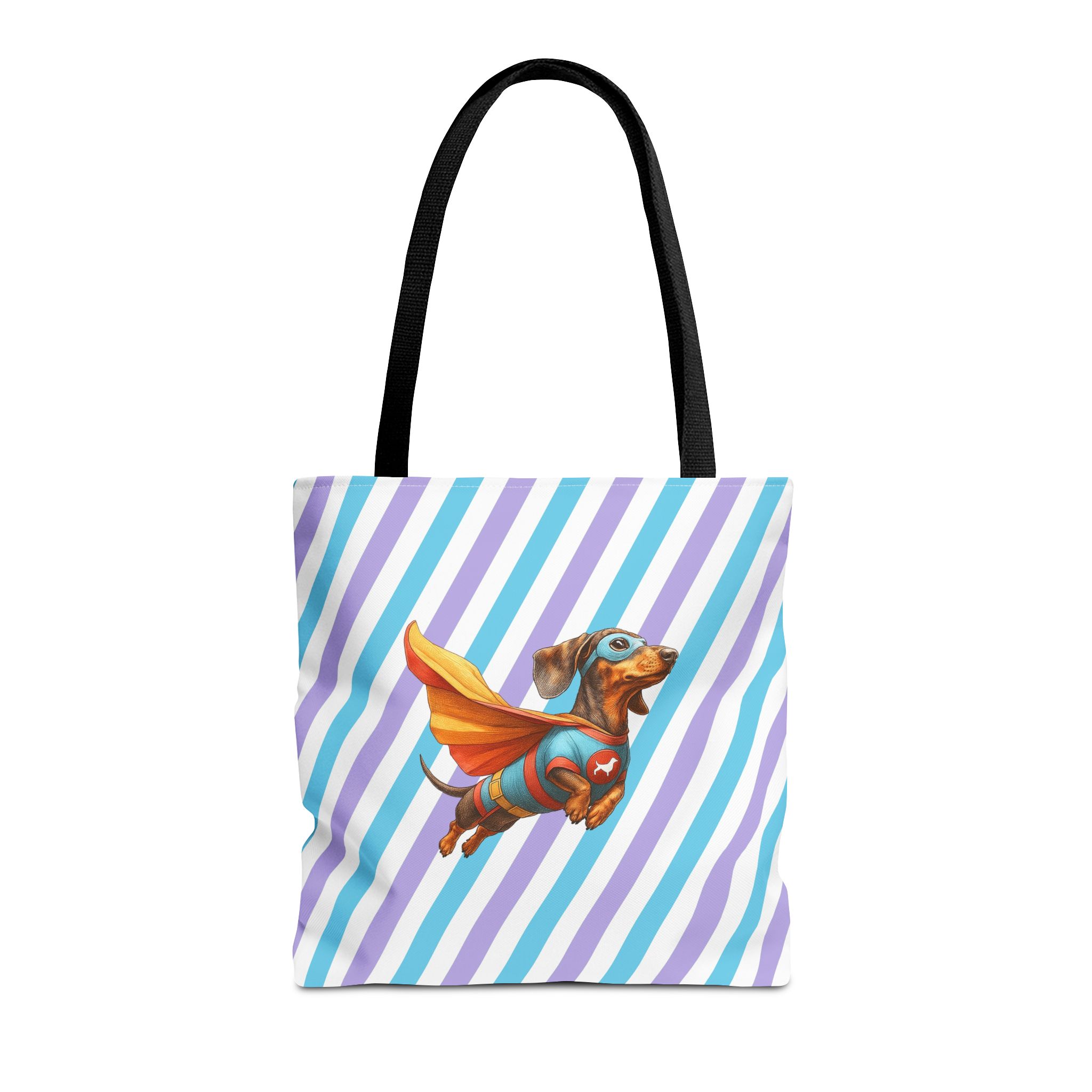 Funny canva tote bag Superhero cute tote bag dachshund super hero shoulder bag fantasy gift dog purse - Image 3