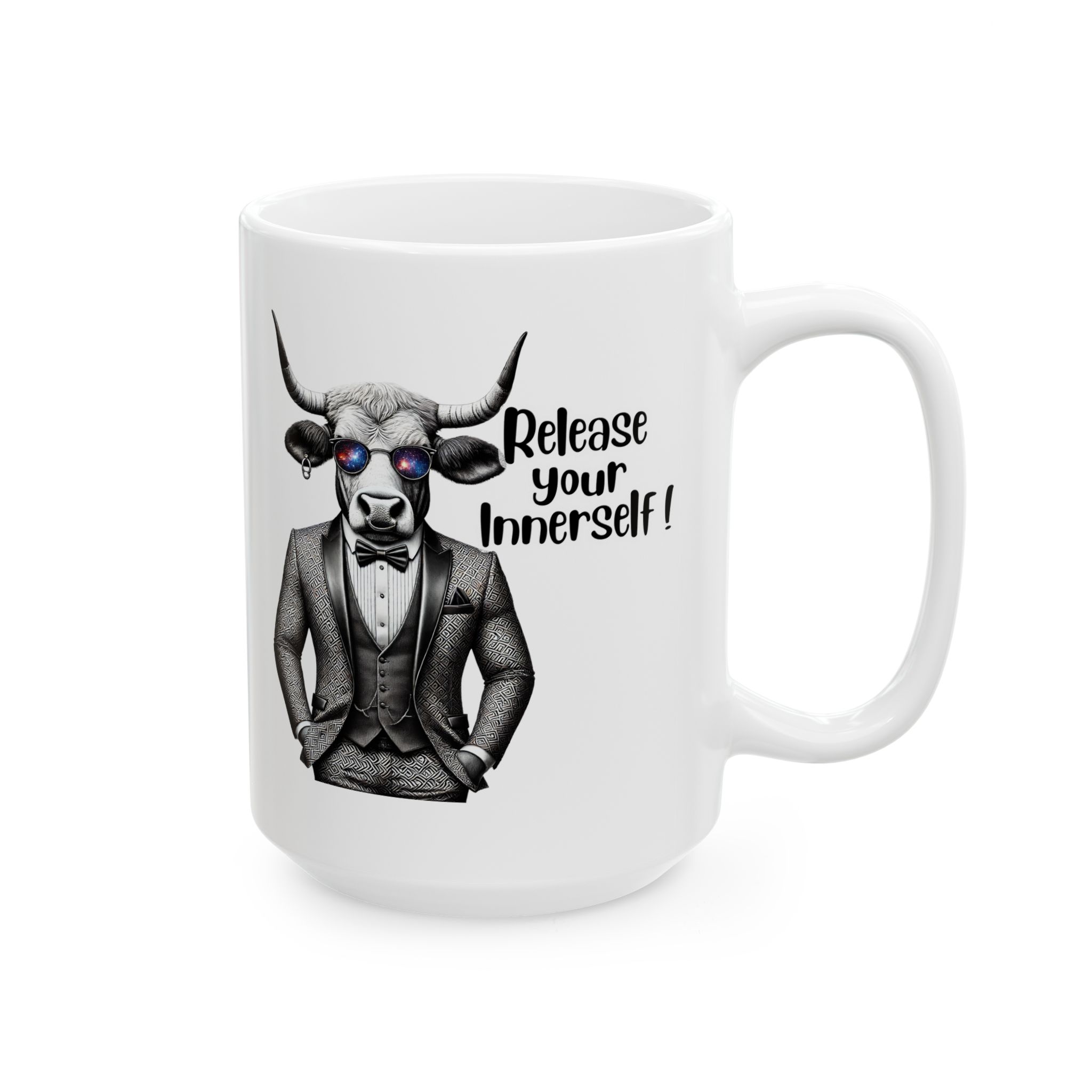 Coffee mug funny motivational gift for her cute cup tea lover cool boho mug office accessory self confidence design bull - Imagen 4