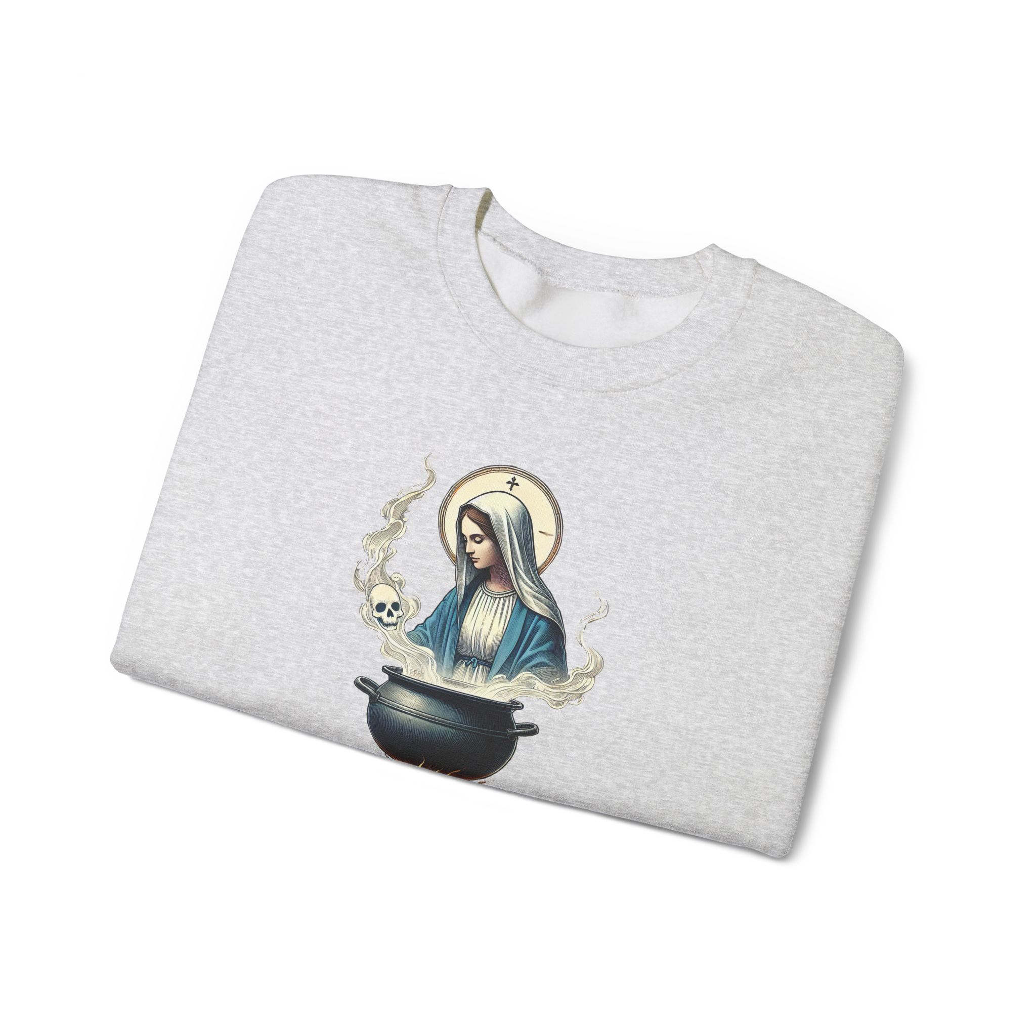 Virgin Mary sweatshirt – Ironic sweater – Funny catholic sweatshirt catholic print - Image 5