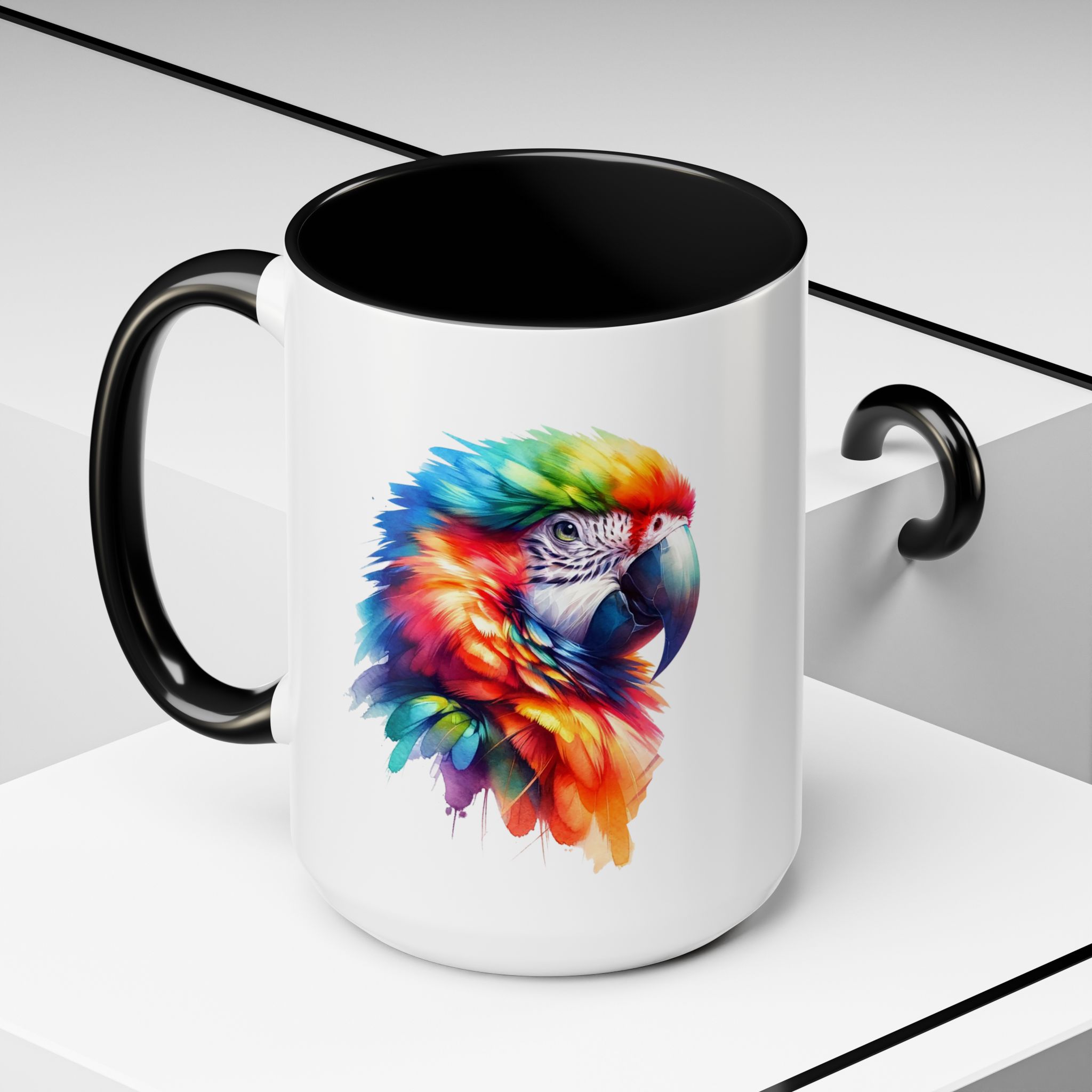 Parrot Mug vivid colors bird lover Cup parrot print cool print nature lover accessory stylish print - Imagen 20