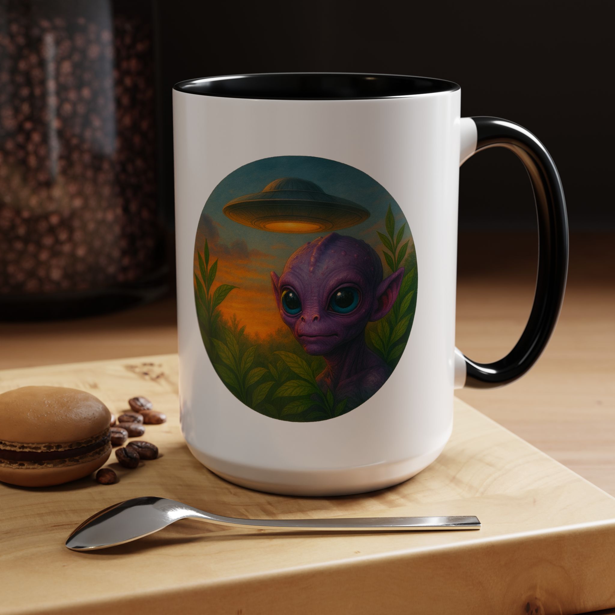 Alien mug and cup extraterrestrial whale fantasy funny vintage graphic oversized womens design - Image 23