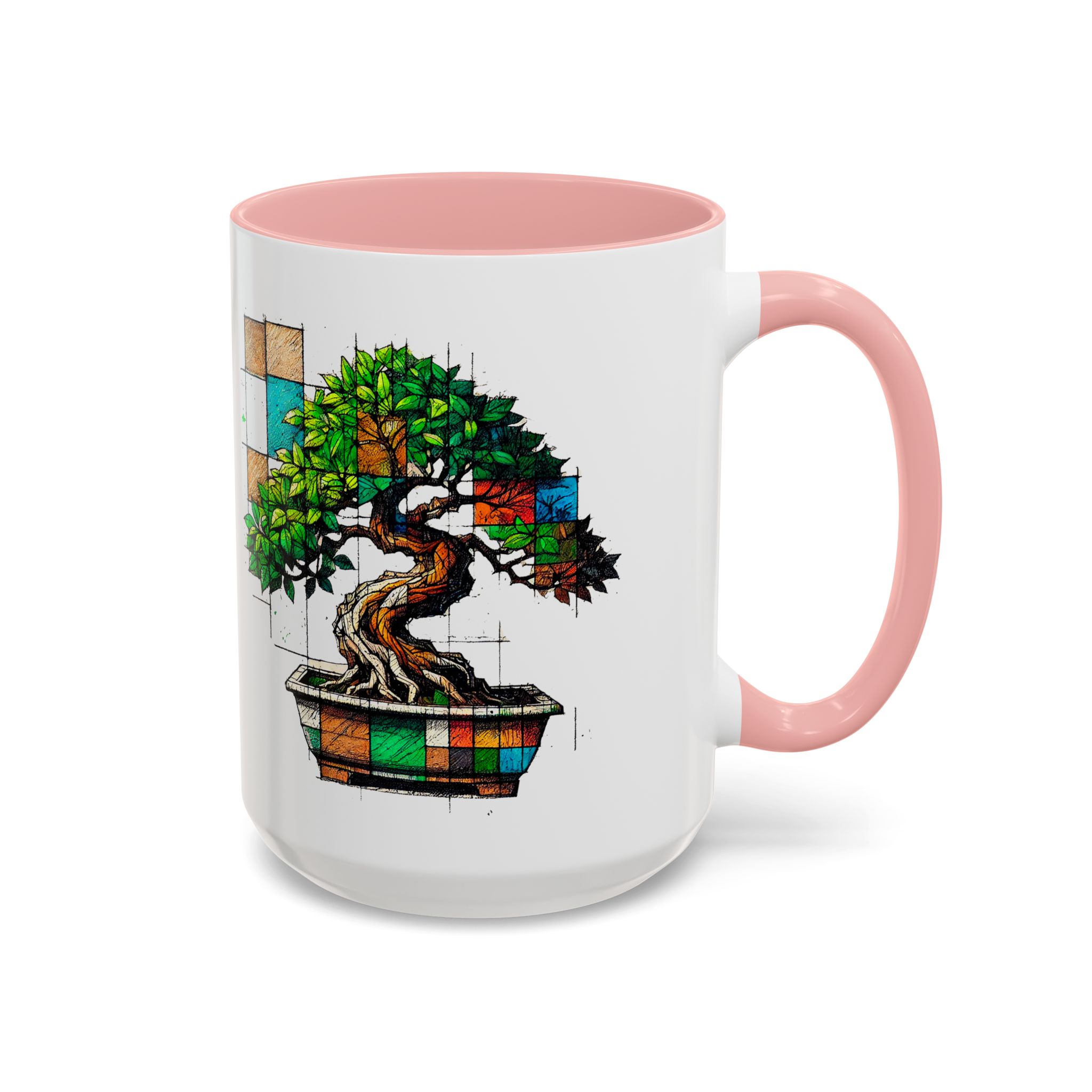 Bonsai mug zen nature style with original graphic pattern and cozy touch - Imagen 25
