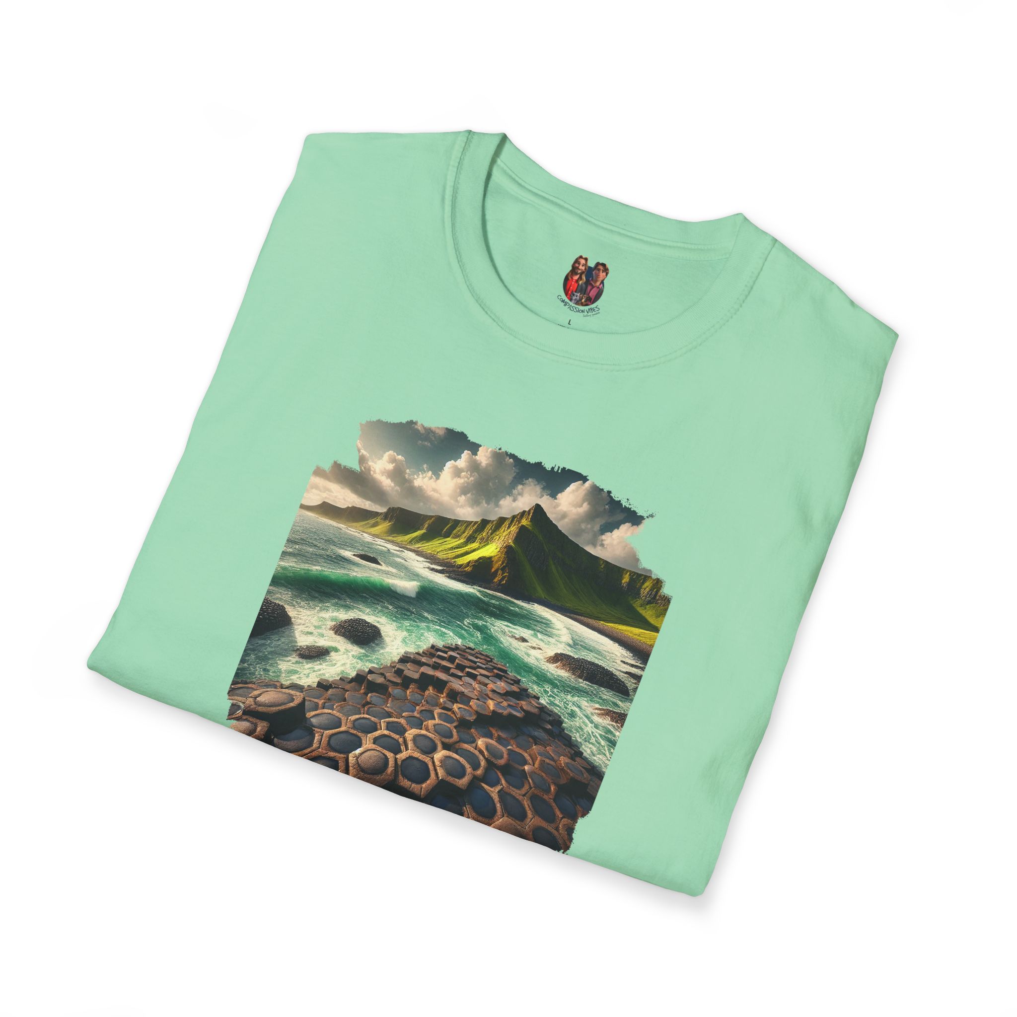 Landscape tshirt ireland graphic tee nature vintage clothing gift for dad giant causeway bushmills vintage tshirt cool comfort apparel - Image 15