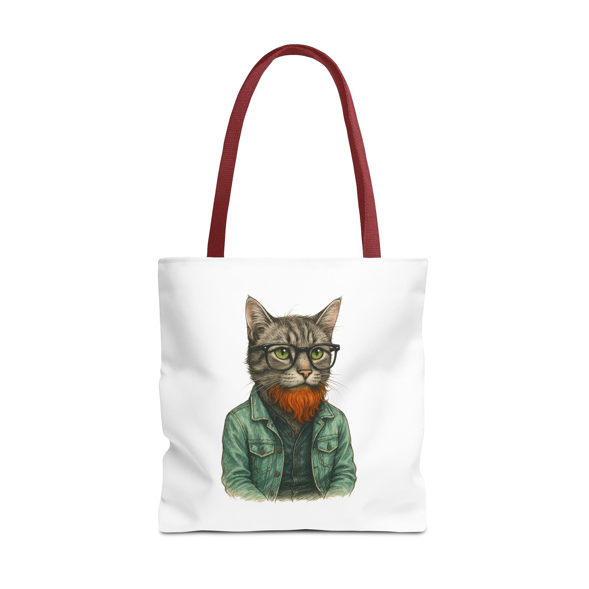 Hipster Cat tote bag – Kitty Tote bag – Boho Cat purse hipster print - Image 11