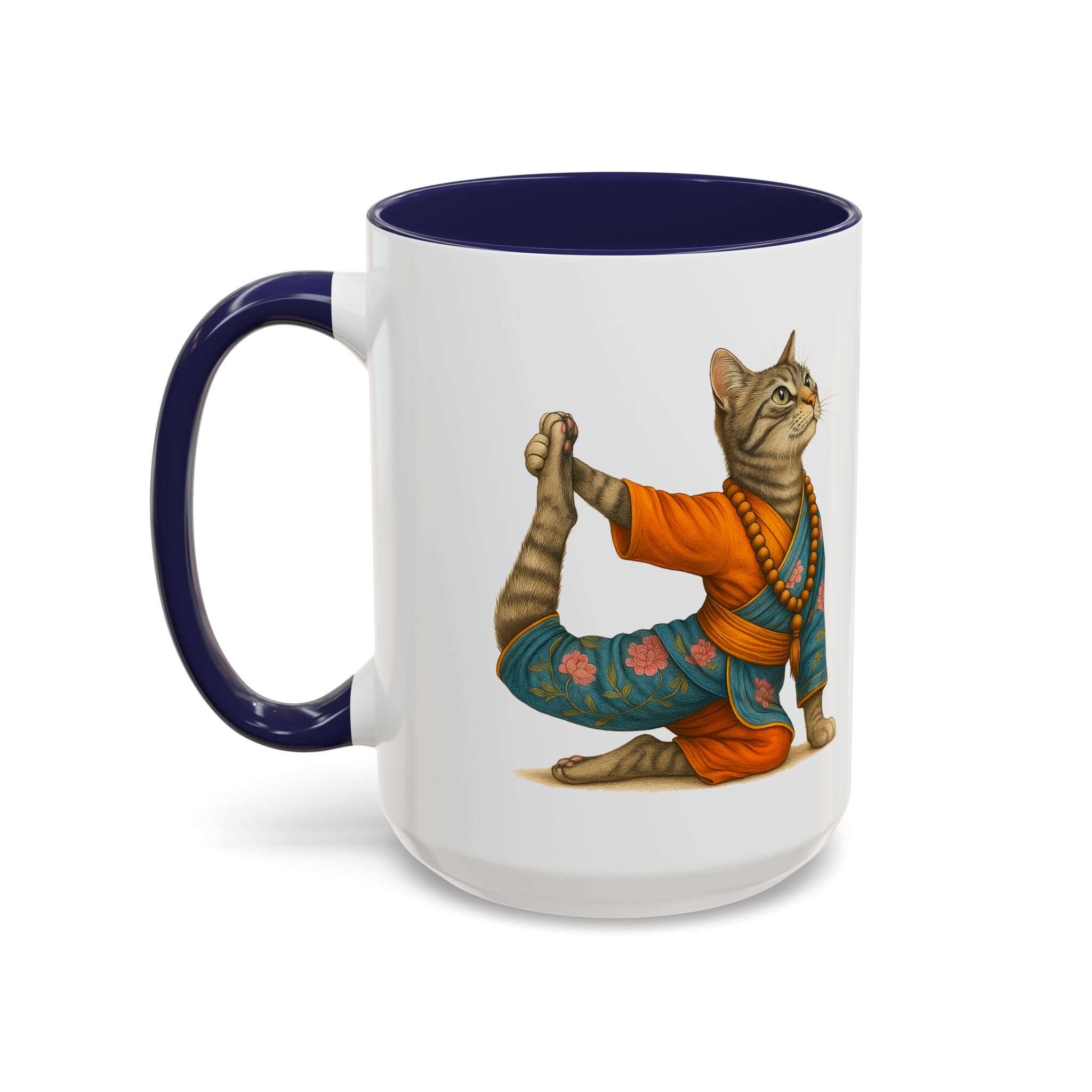 Tea mug Cat lover coffee cup cool gift for her office Mug yoga accessory kitten meditation pet mindfulness print - Image 22