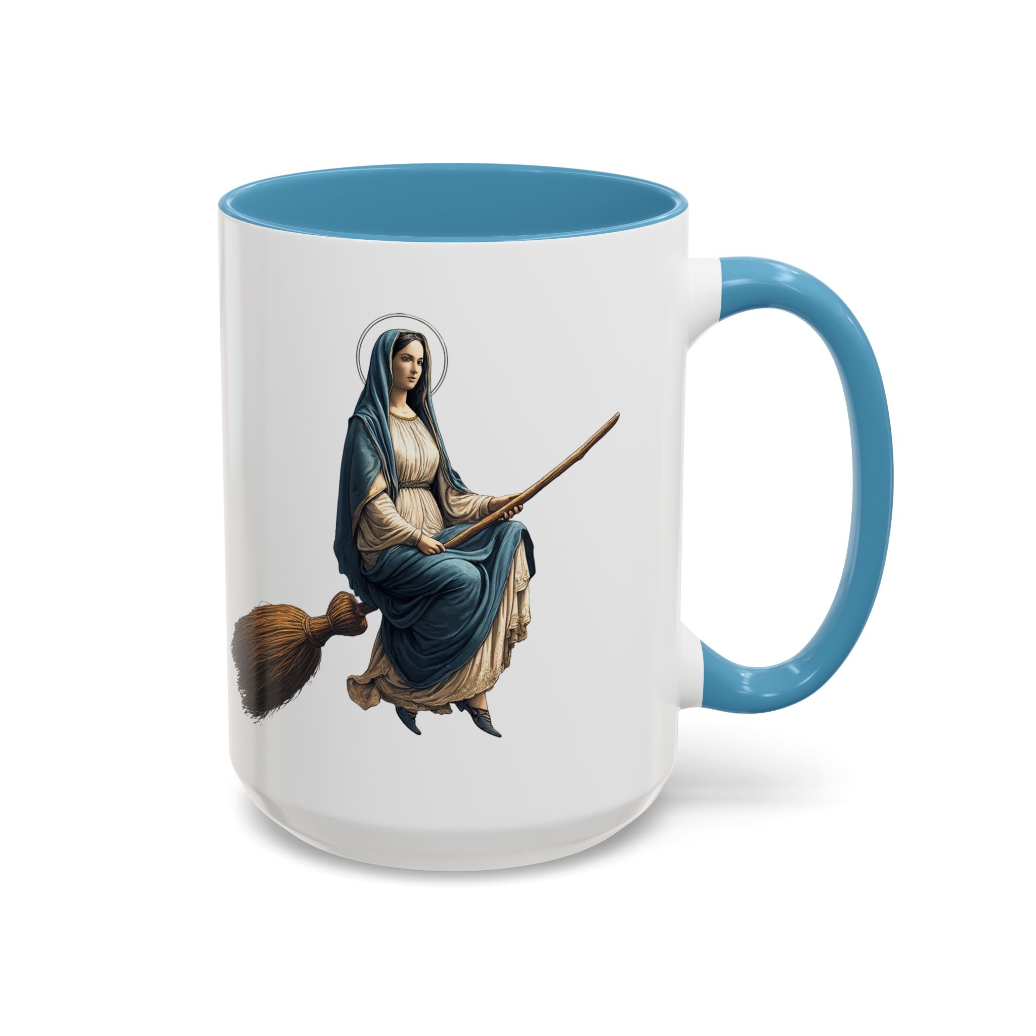 Funny Mug coffee lover gift for her Virgin Mary witch broom Sarcastic mug office accessory tea cup religious design unique - Image 37
