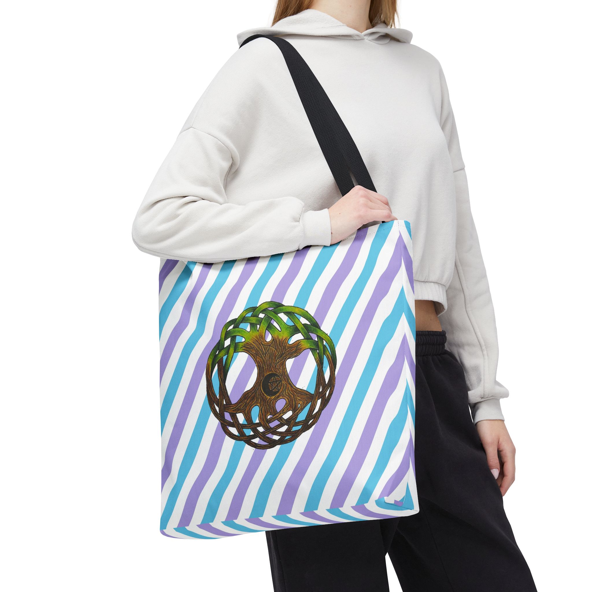 Canvas tote bag Dive into Dream Worlds Surrealist Tree Art shoulder bag with Unique Artist cute tote bag - Image 6