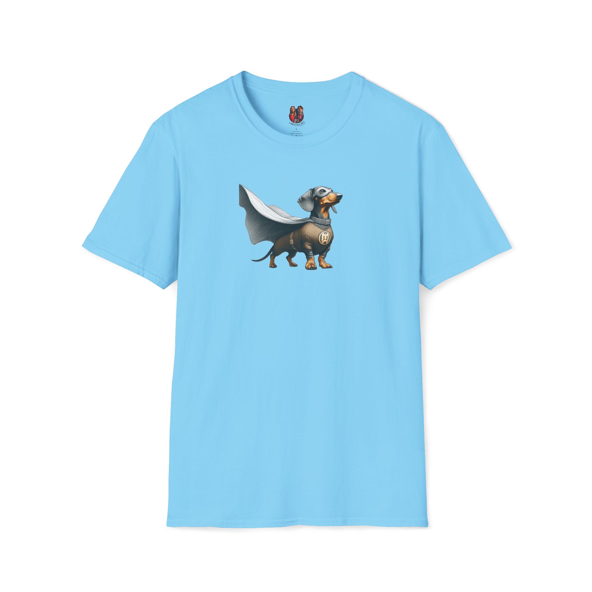 Super Dog Tee Shirt - Hero Dachshund Illustration - Comic Style Dog Graphic Tee - Image 19