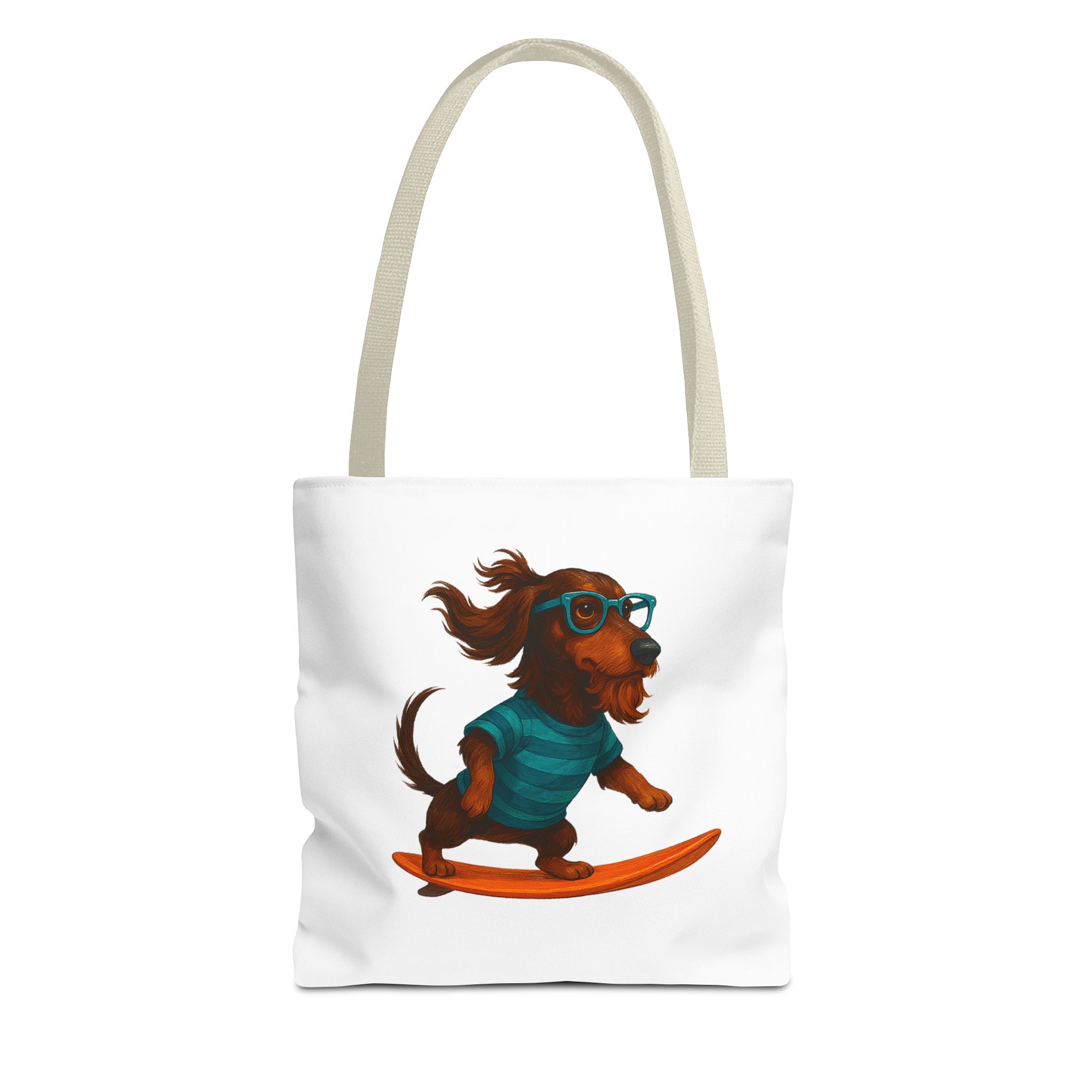 Cool canvas tote bag Dog Surfer tote bag dachshund lover gift shoulder bag surf handbag – Image 19