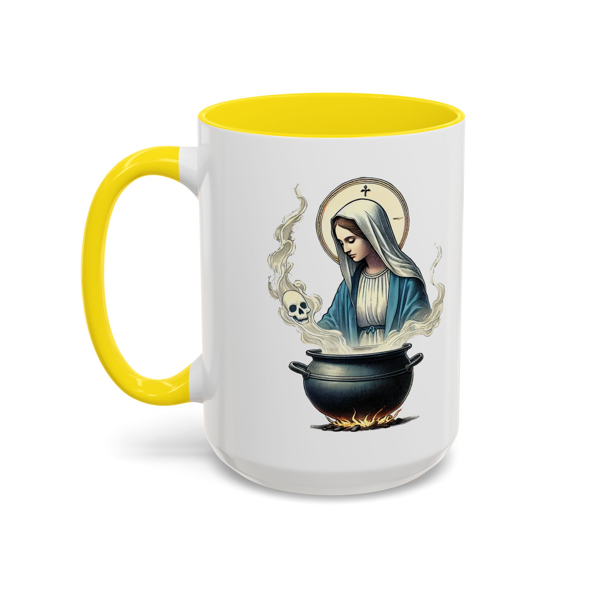 Coffee Mug funny virgin mary design sarcastic mug boho gift for her unique cup tea accessory cool design religious joke - Image 62