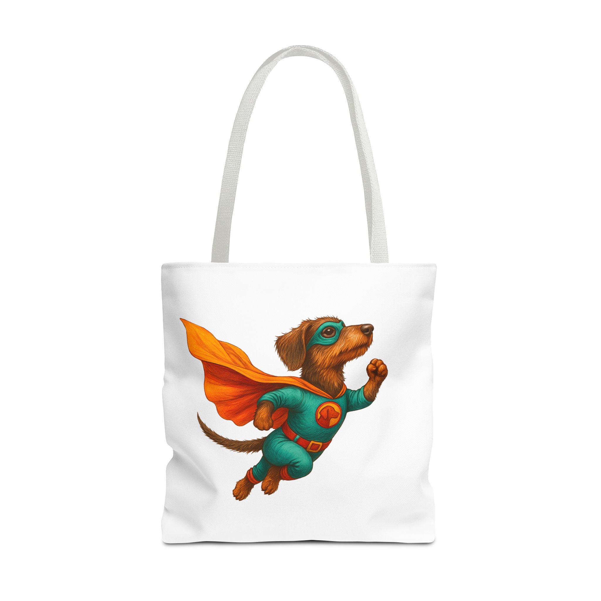 Fun Dachshund canva tote bag superhero Dog cute tote bag pet lover shoulder bag ethical cotton – Image 17