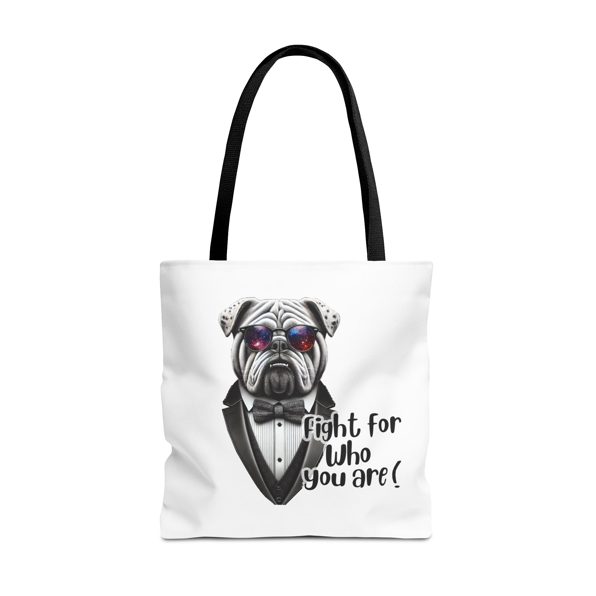 Canvas tote bag Vintage bag Motivational cute tote bag Bull dog design funny tote bag for self confidence shoulder bag – Image 5
