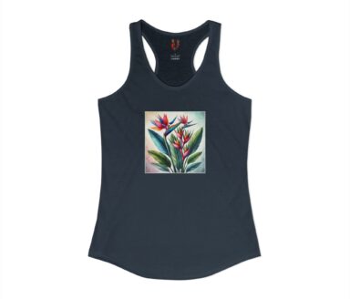 Navy Tank Top with Floral Design