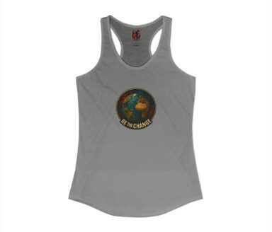 Gray Tank Top with Earth Design